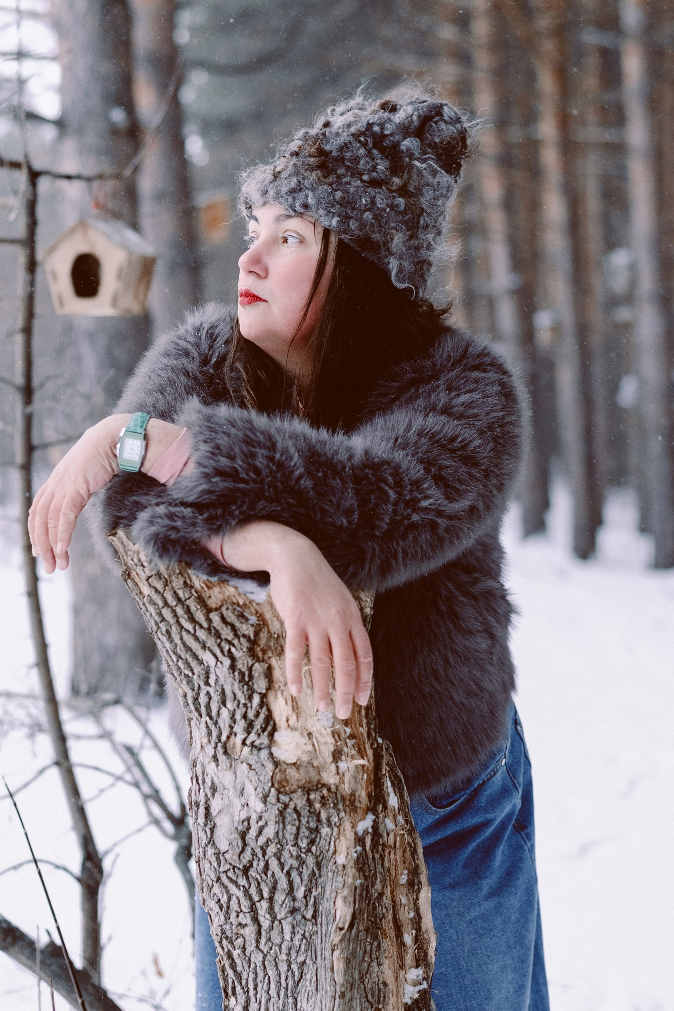 Зимняя фотосессия в Затюменском парке (Тюмень) | Художественная съемка от Daria Mars. Портретный фотограф Тюмень Дарья Мустафина