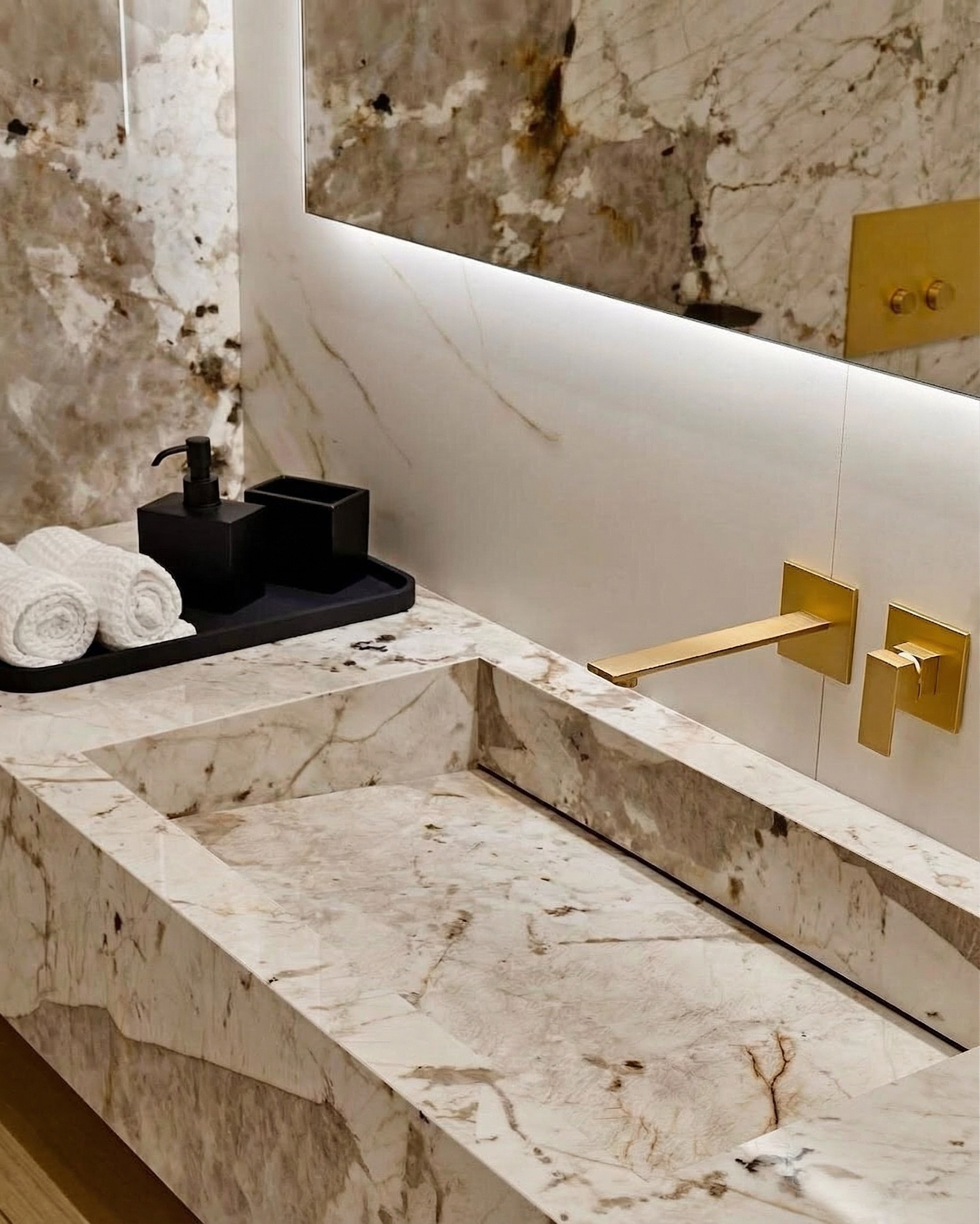 Дизайн квартиры 89 м² в стиле премиальный минимализм | Дизайнер Валерия Котович