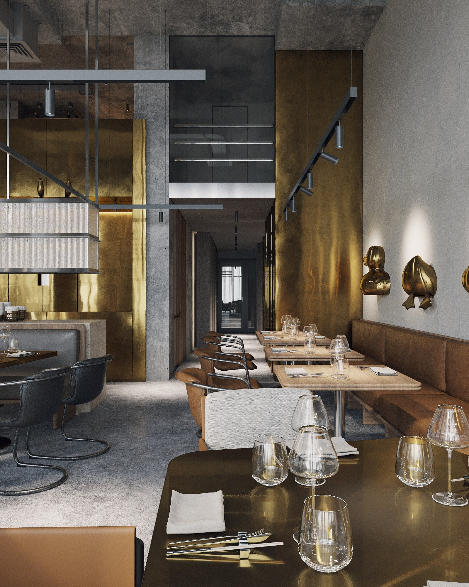 GOLDEN BIRDS restaurant in Astana Kazakhstan designed by QUADRUM STUDIO