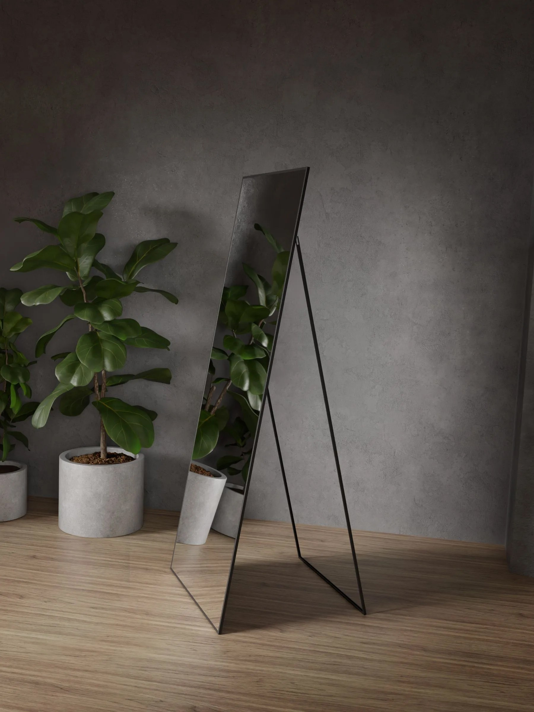 Зеркало напольное в алюминиевой раме интерьерное ONE MIRROR 160×60см. Студия фотографии для бизнеса в Санкт-Петербурге