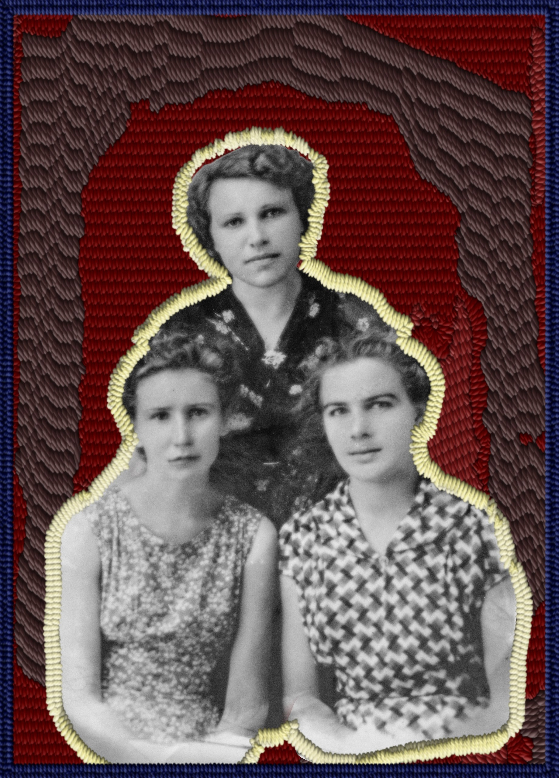 Моя мама с подругами. 1957 год