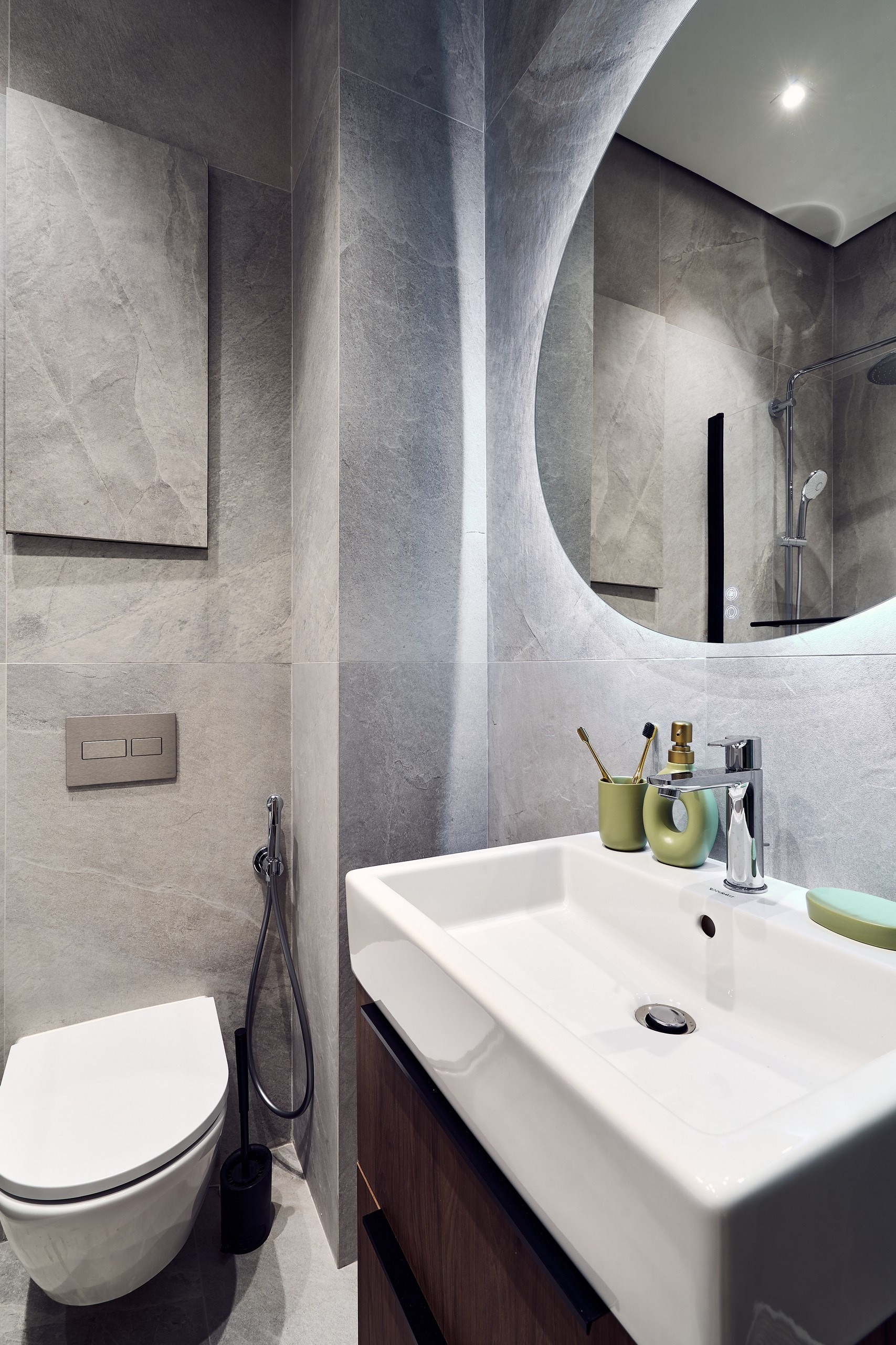 Фото дизайна ванны в апартаментах в ЖК RED7