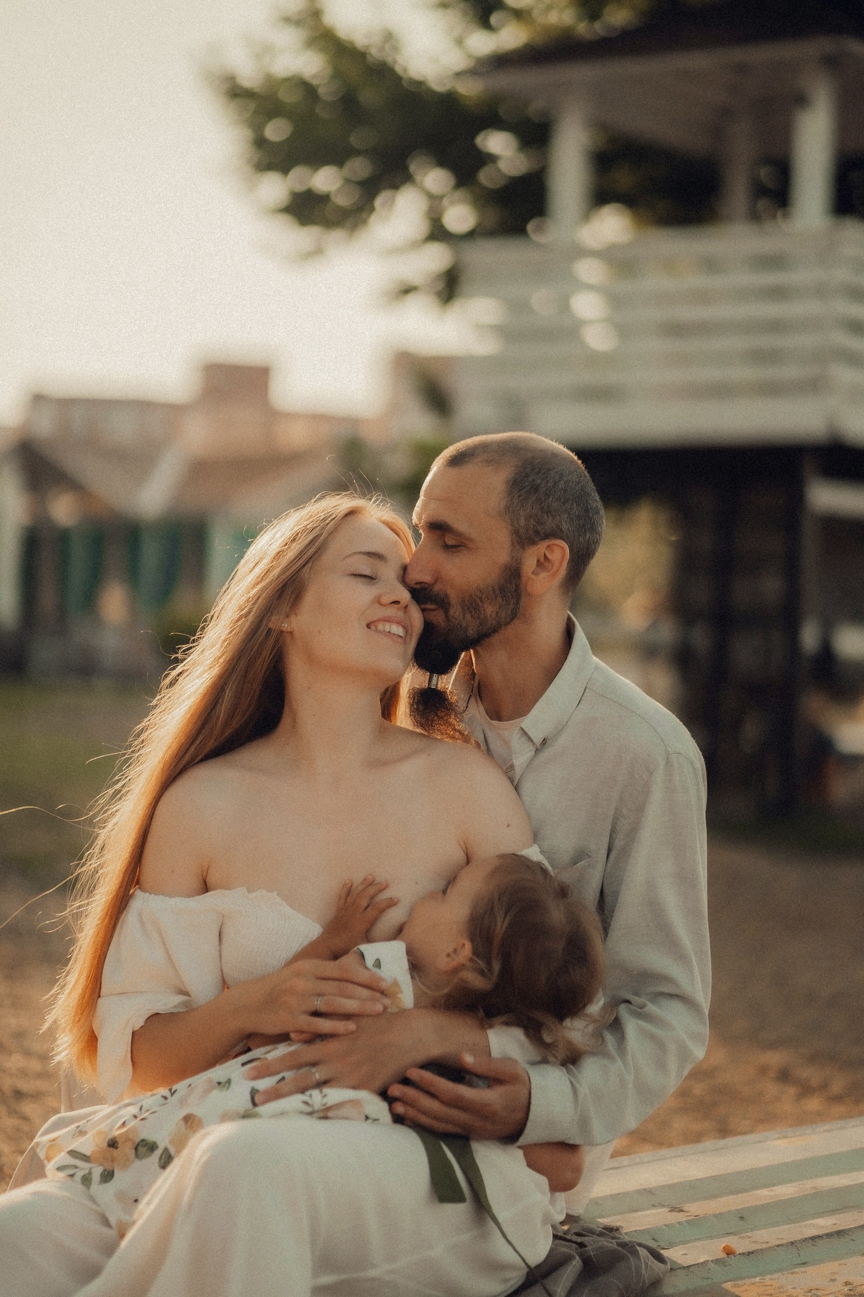 Озеро парк в Горячем Ключе семейная фотосессия на закате