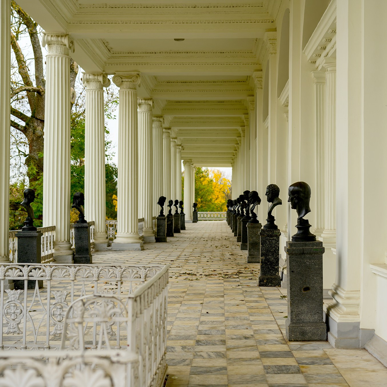 The city of Pushkin, Tsarskoye Selo. Catherine Park. Cameron Gallery. There are even more view photos in the store.