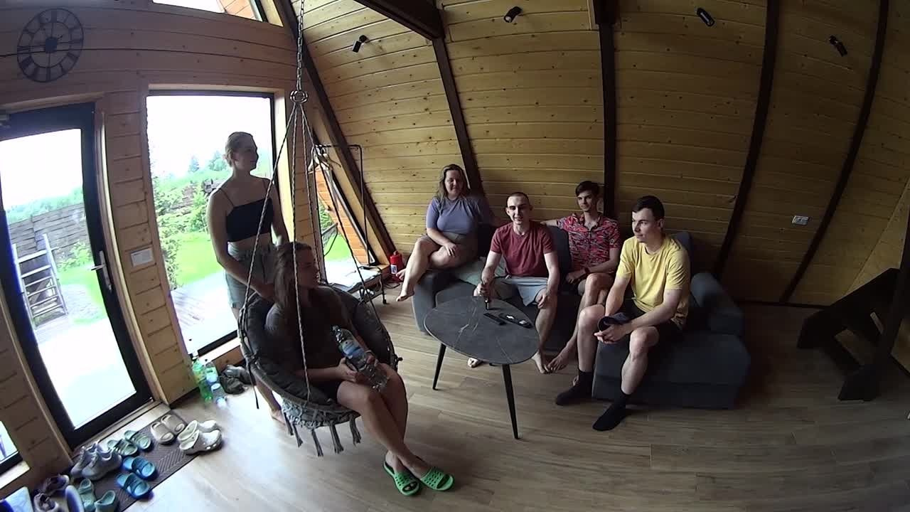 Аренда дома с чаном баней на Новый год - Загородный домик на 6 человек. Коттедж А-фрейм с баней и уличным чаном в Подмосковье - в аренду для отдыха