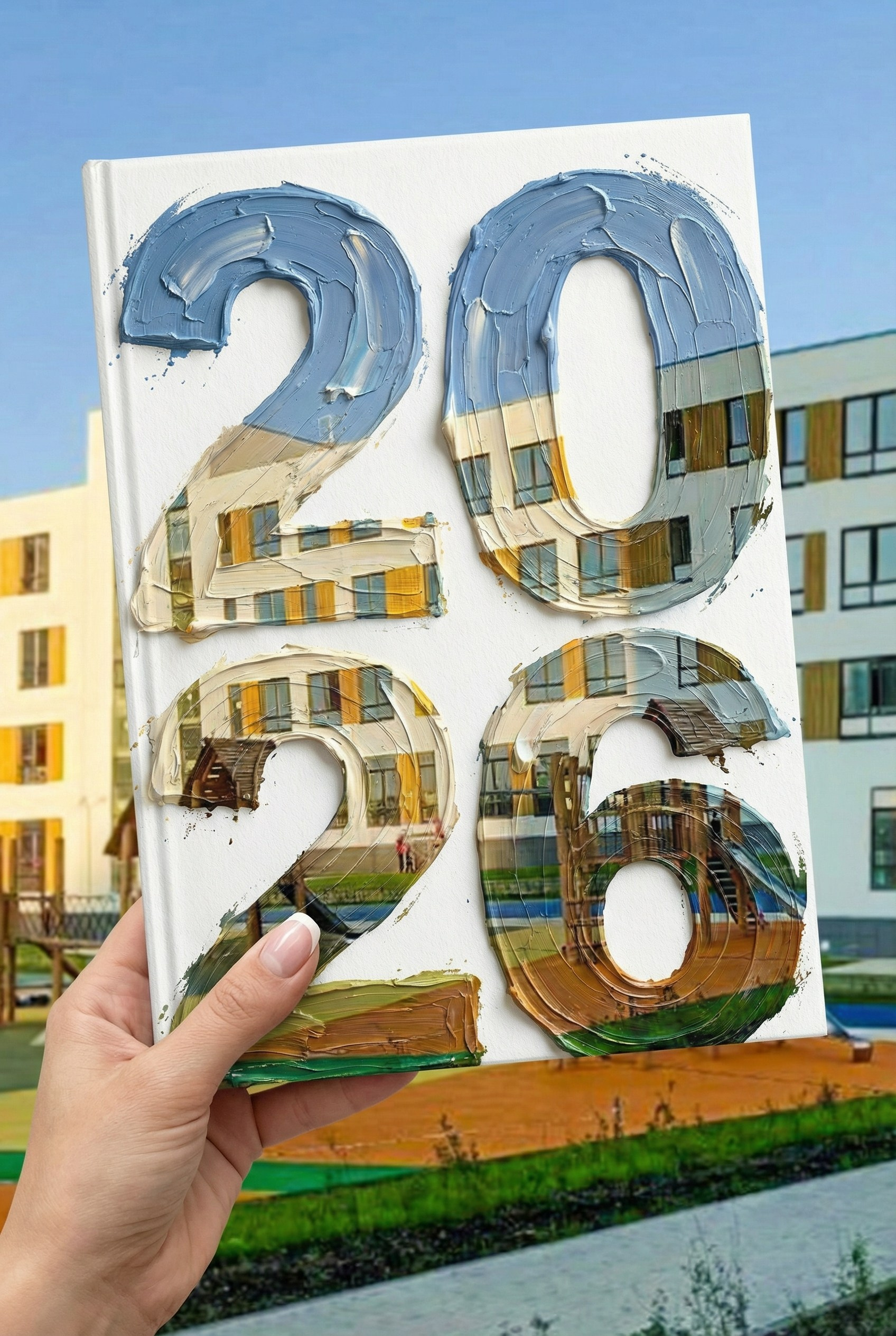 Школьный выпускной альбом 2026 в руках