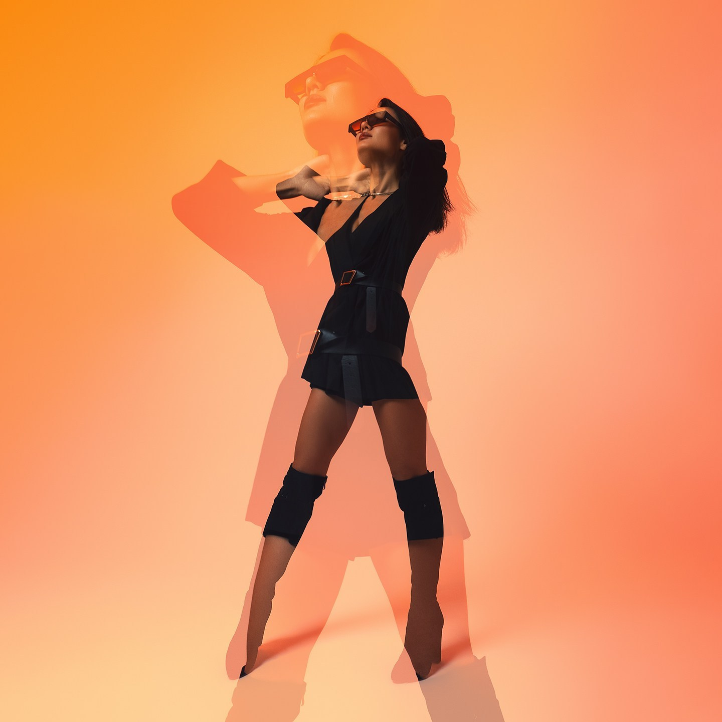 Съемка с цветным светом и двойной экспозицией на циклораме Казань