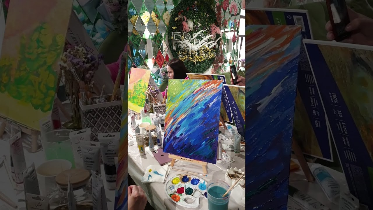 Мастер-класс "Интуитивная живопись" в Москве поселок Сокол - автор Марина Кузнецова