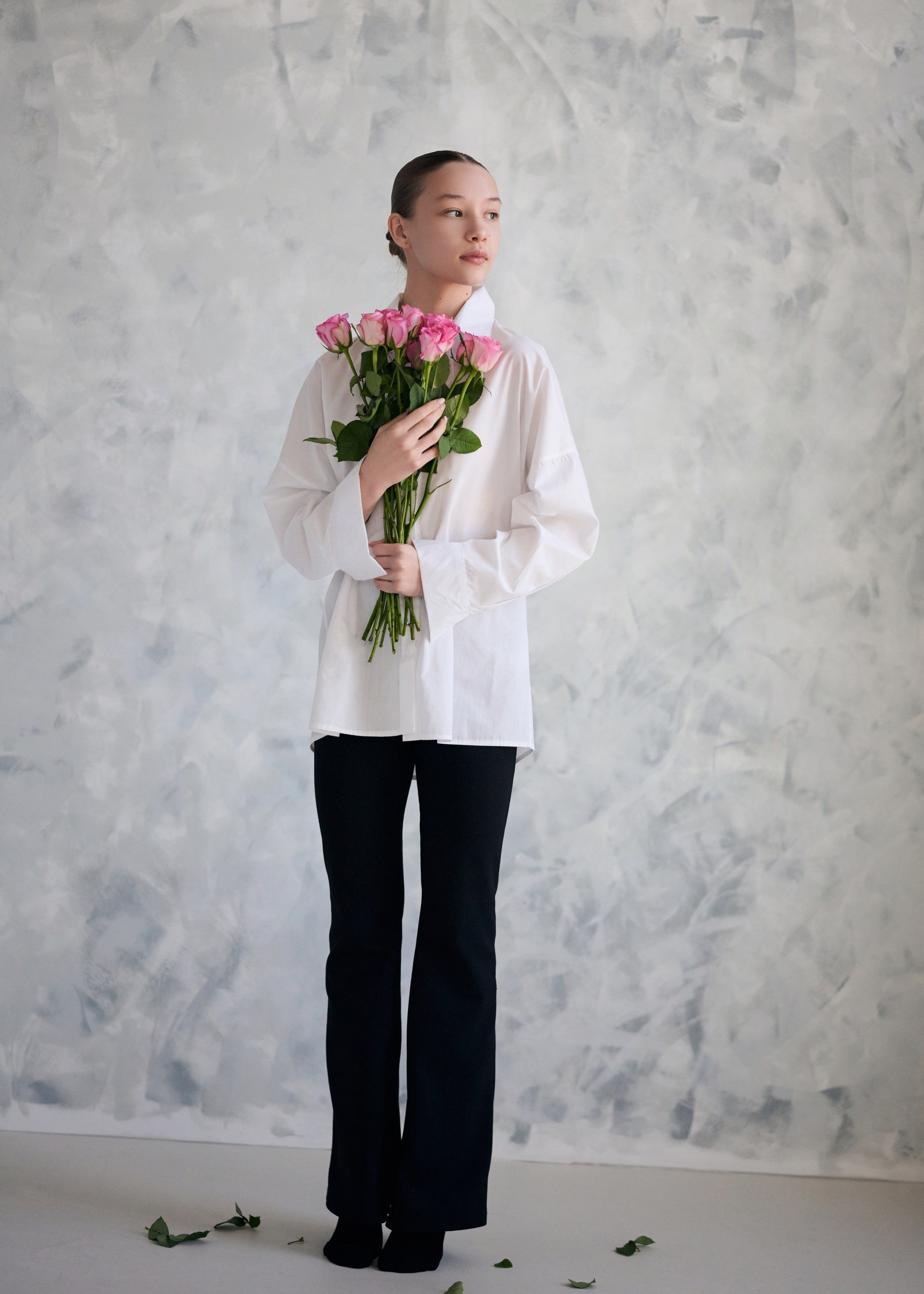 Фотосессия с живыми цветами