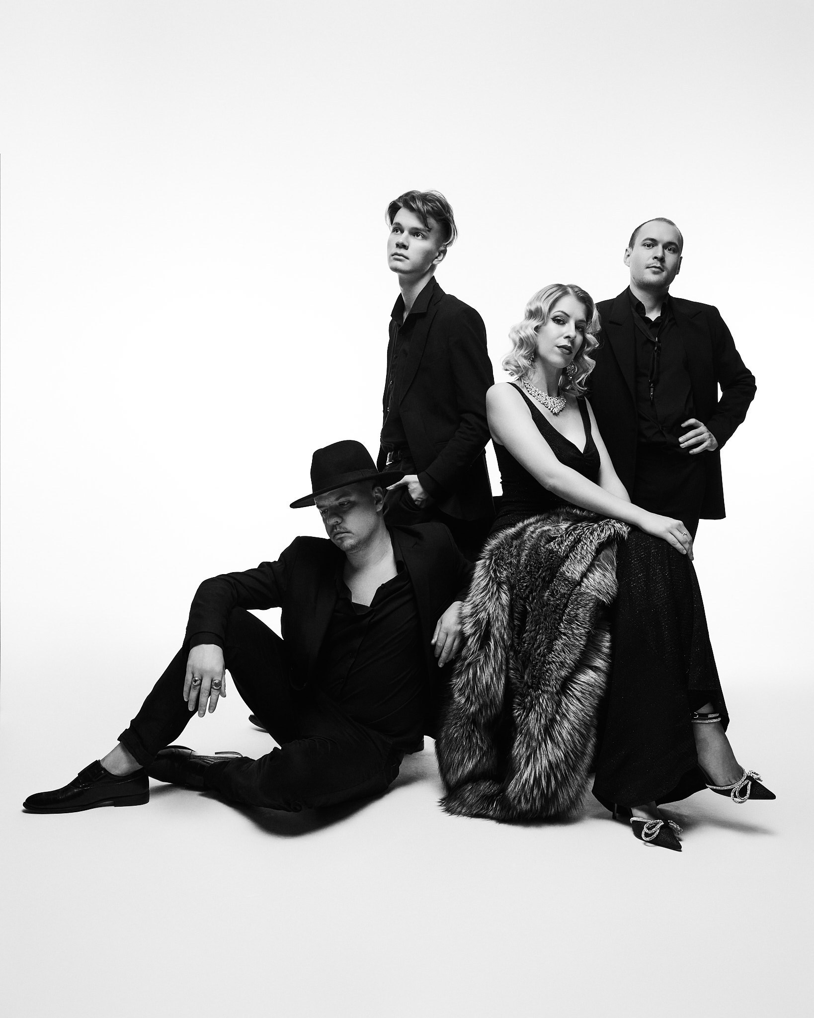 Съемка в стиле нуар для джазовой группы. Портретный фотограф в Москве Купцова Юлия