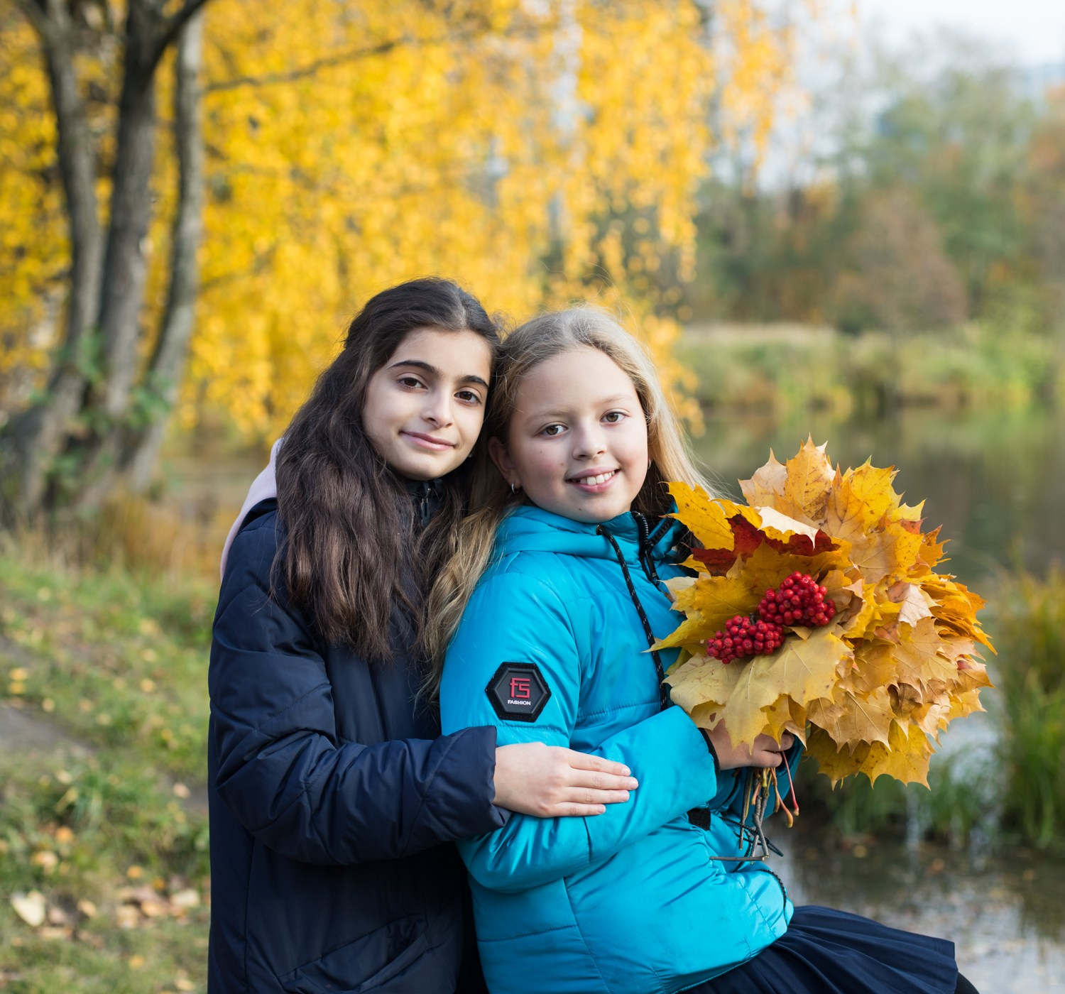 красивые школьные фото в парке осенью