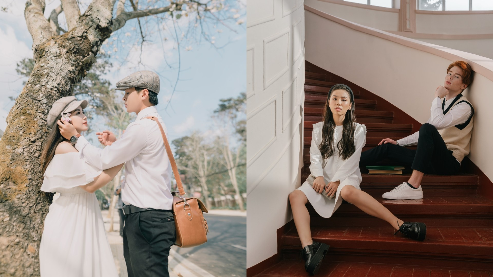 Фотографии первых встреч пары в путешествии