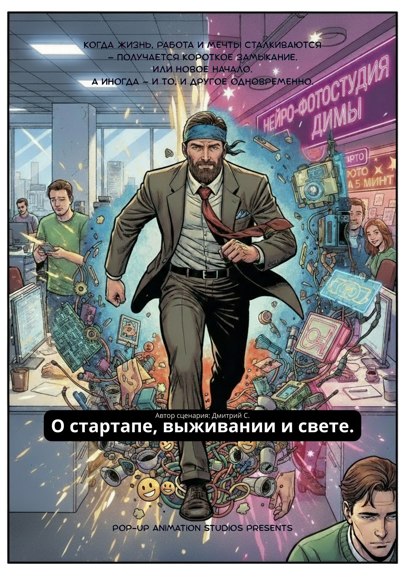 Комикс «Нейро-студия Димы»