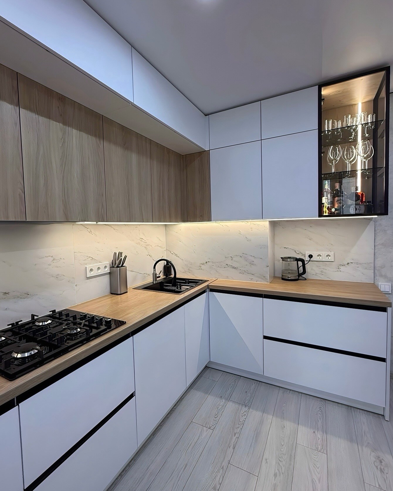 Белая кухня — дизайн-проект | OXY Design. Дизайн интерьера, мебели и ландшафта на КМВ | OXY Design