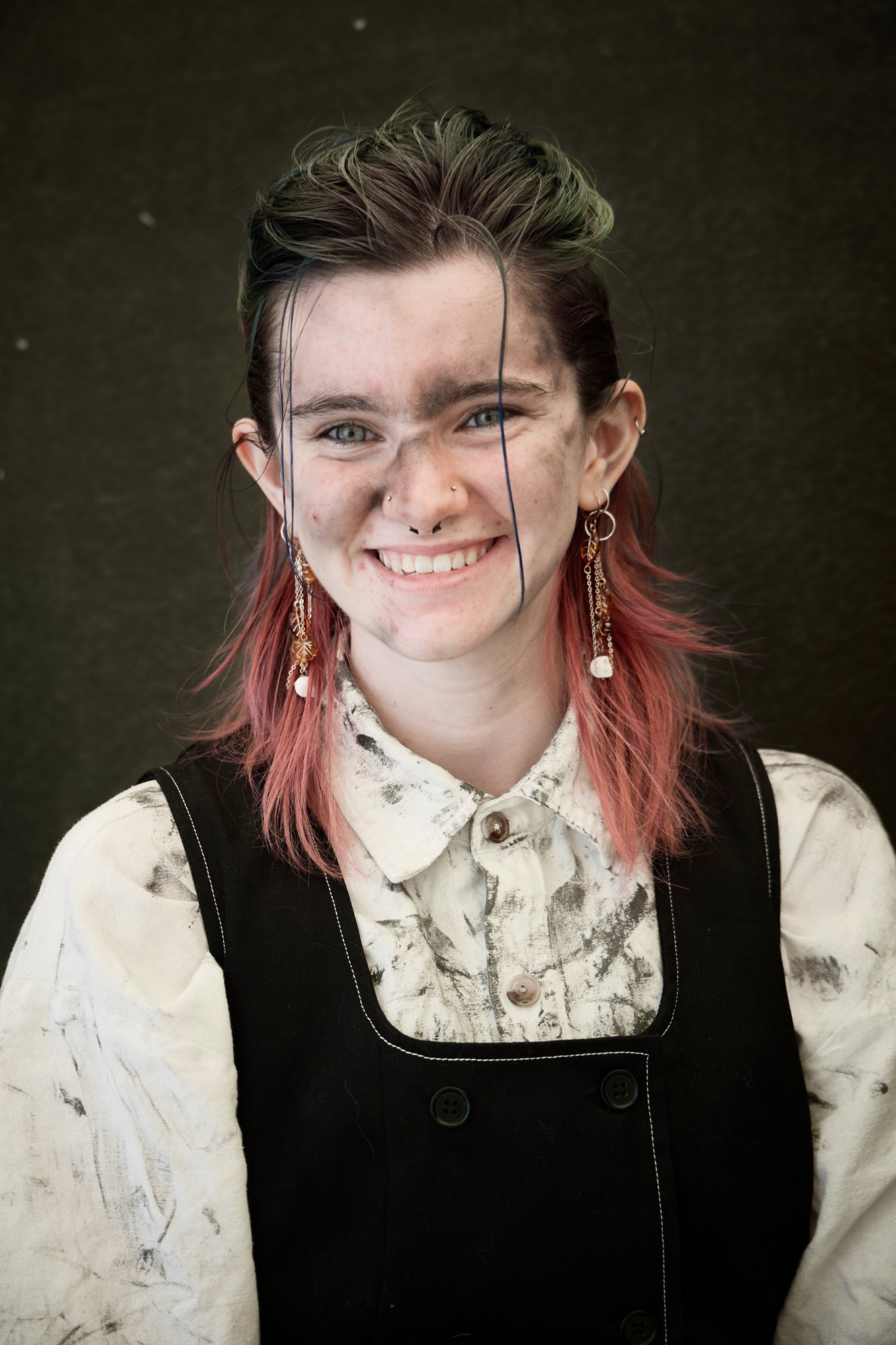 Close portrait in historical costume inspired by Victorian fashion