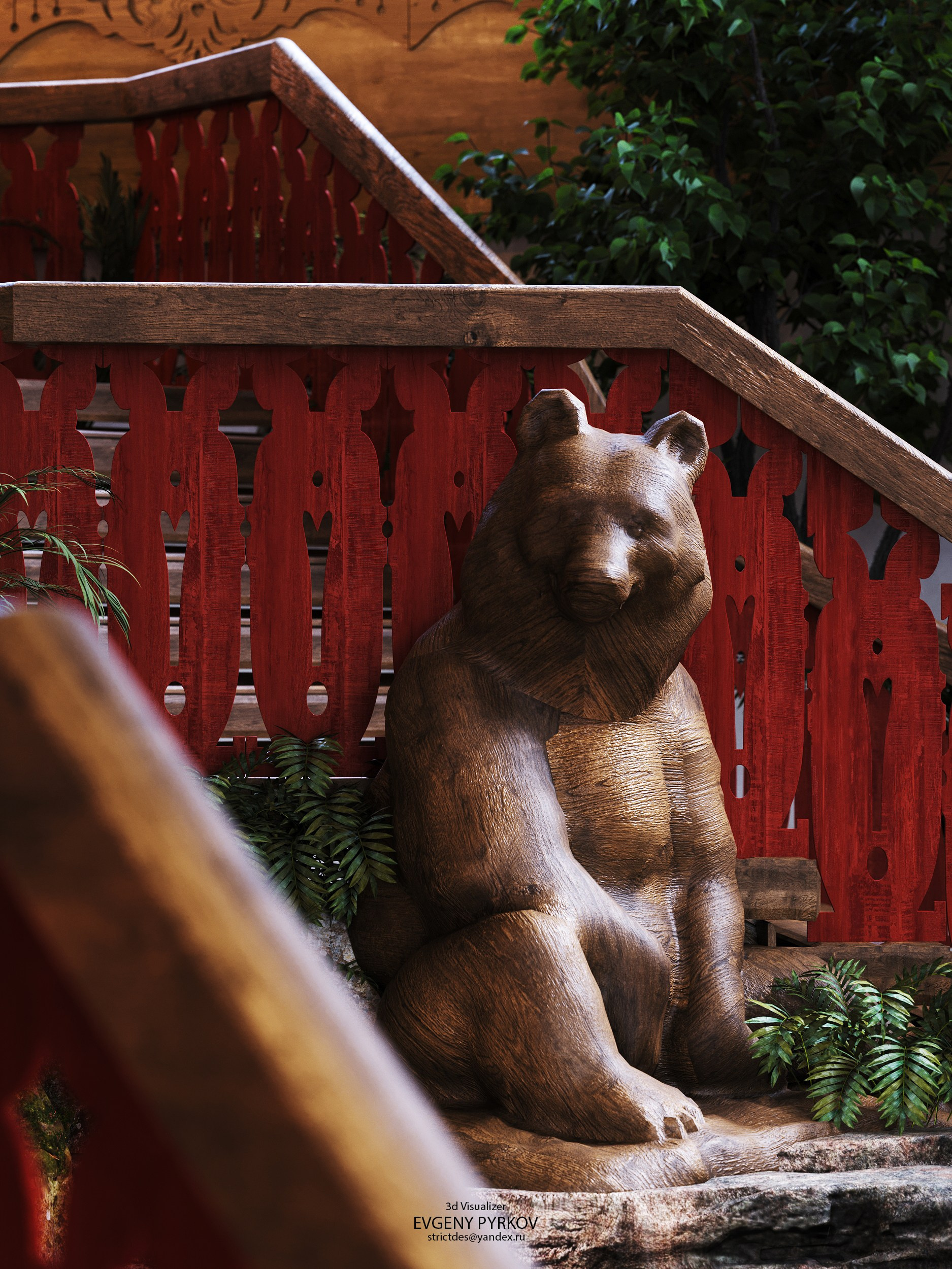 Банный комплекс " Зелёный Бор». Екатеринбург. Клиент Городище. Евгений Пырков — 3d визуализатор интерьеров и экстерьеров России