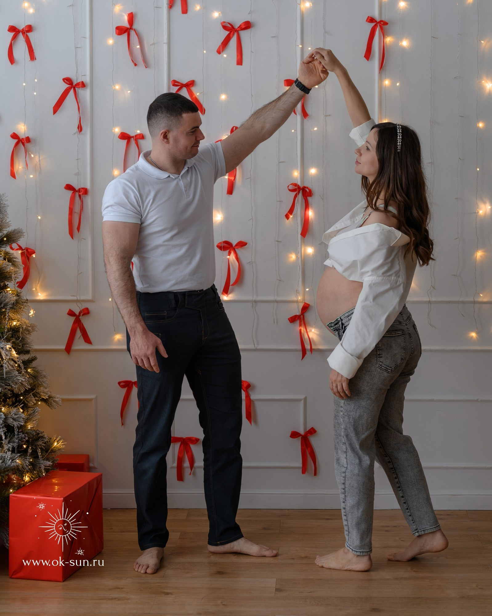 Фотосессия беременности с мужем и ребенком в Москве