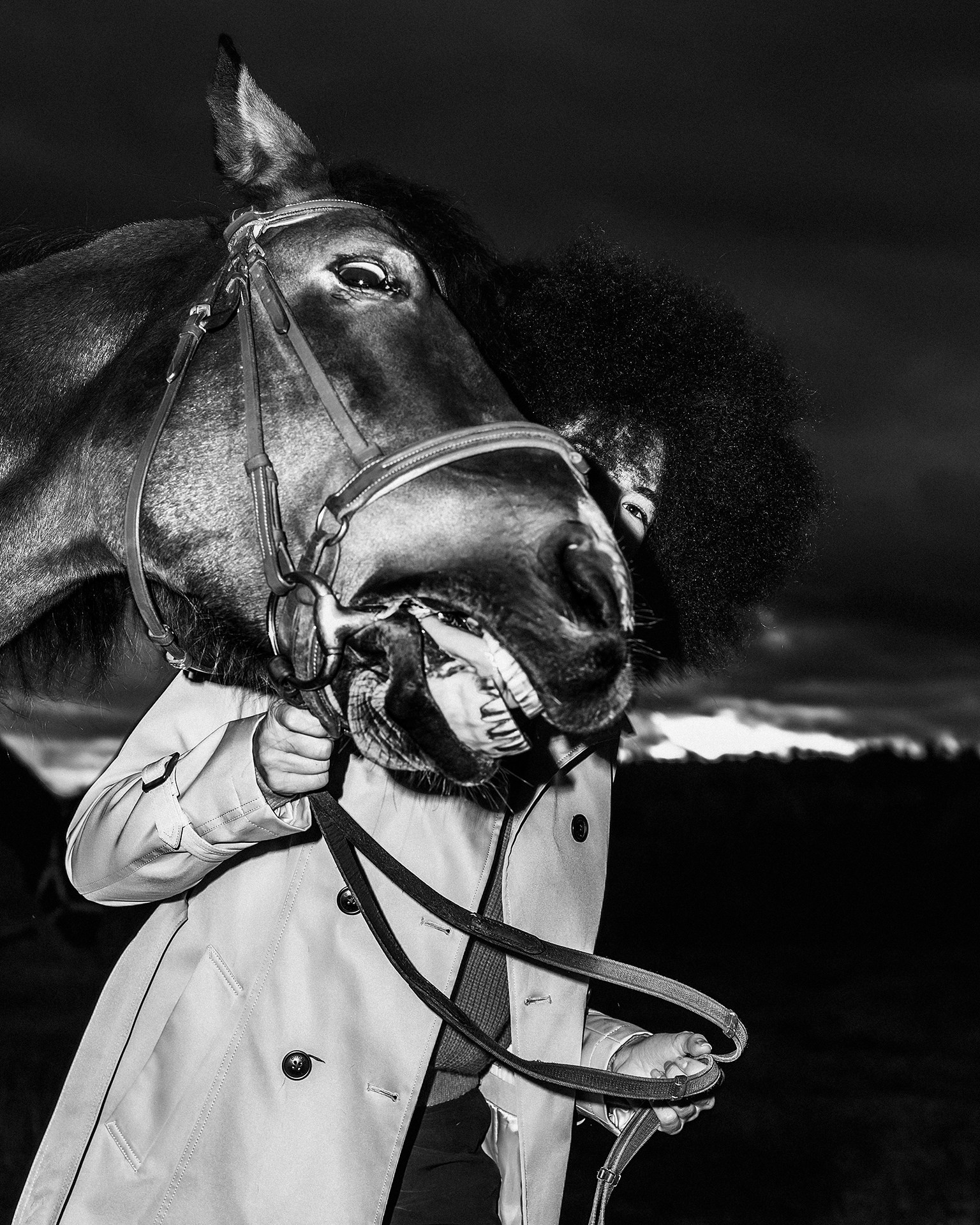 Случайный кадр с лошадью и моделью Казань