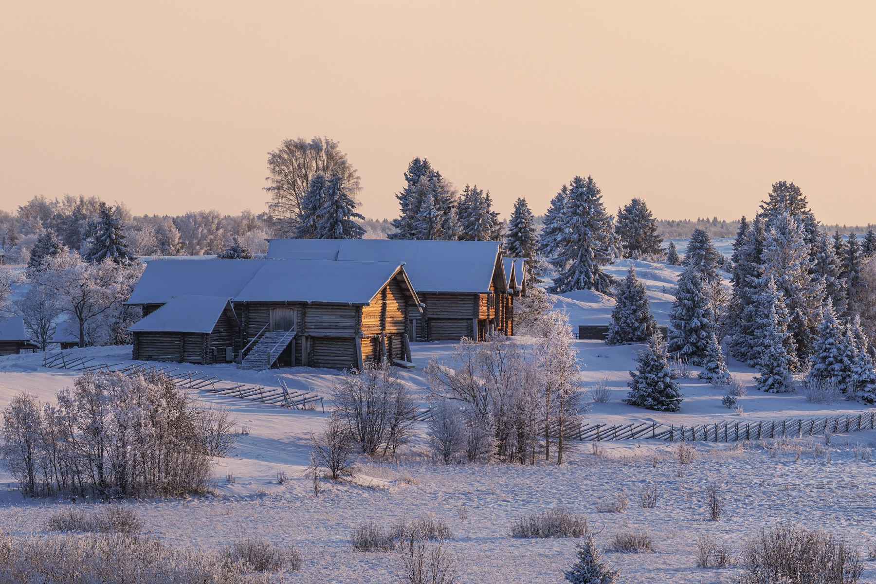 Русский Север, остров Кижи, зима