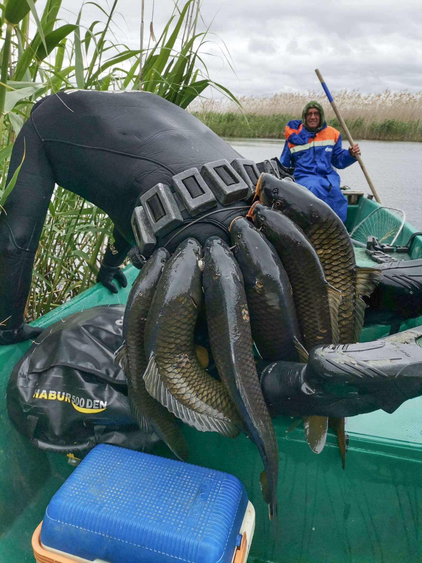 Трофейная подводная охота в дельте Волги из Минска. Дайвинг-клуб «Капитан Морган», Беларусь