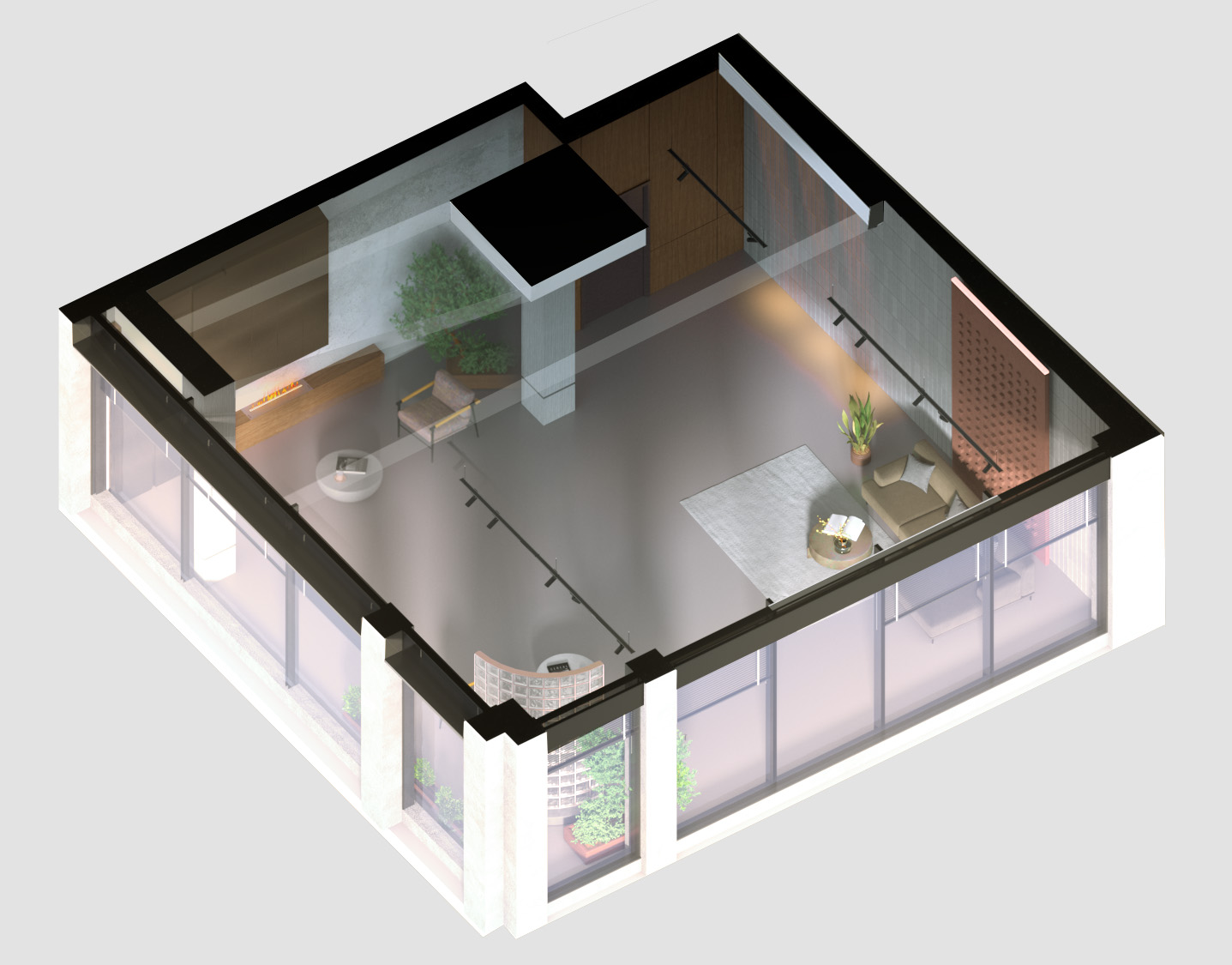 Локация для бизнес-съемки в современном стиле