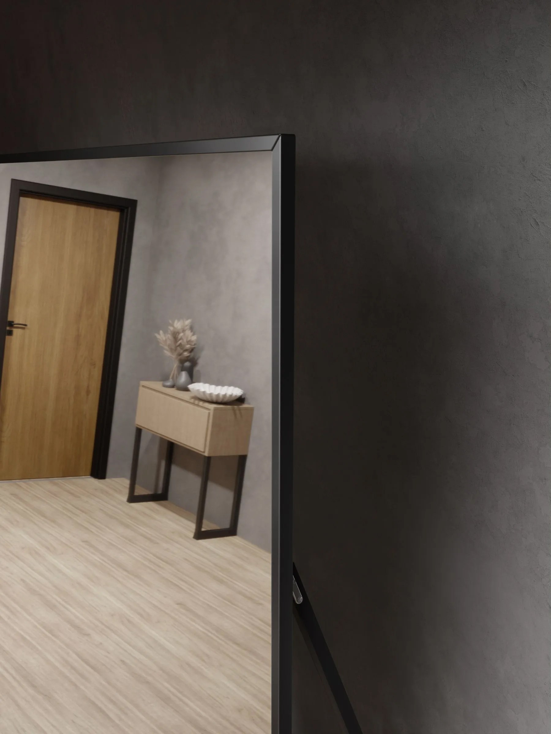 Зеркало напольное в алюминиевой раме интерьерное ONE MIRROR 160×60см. Студия фотографии для бизнеса в Санкт-Петербурге