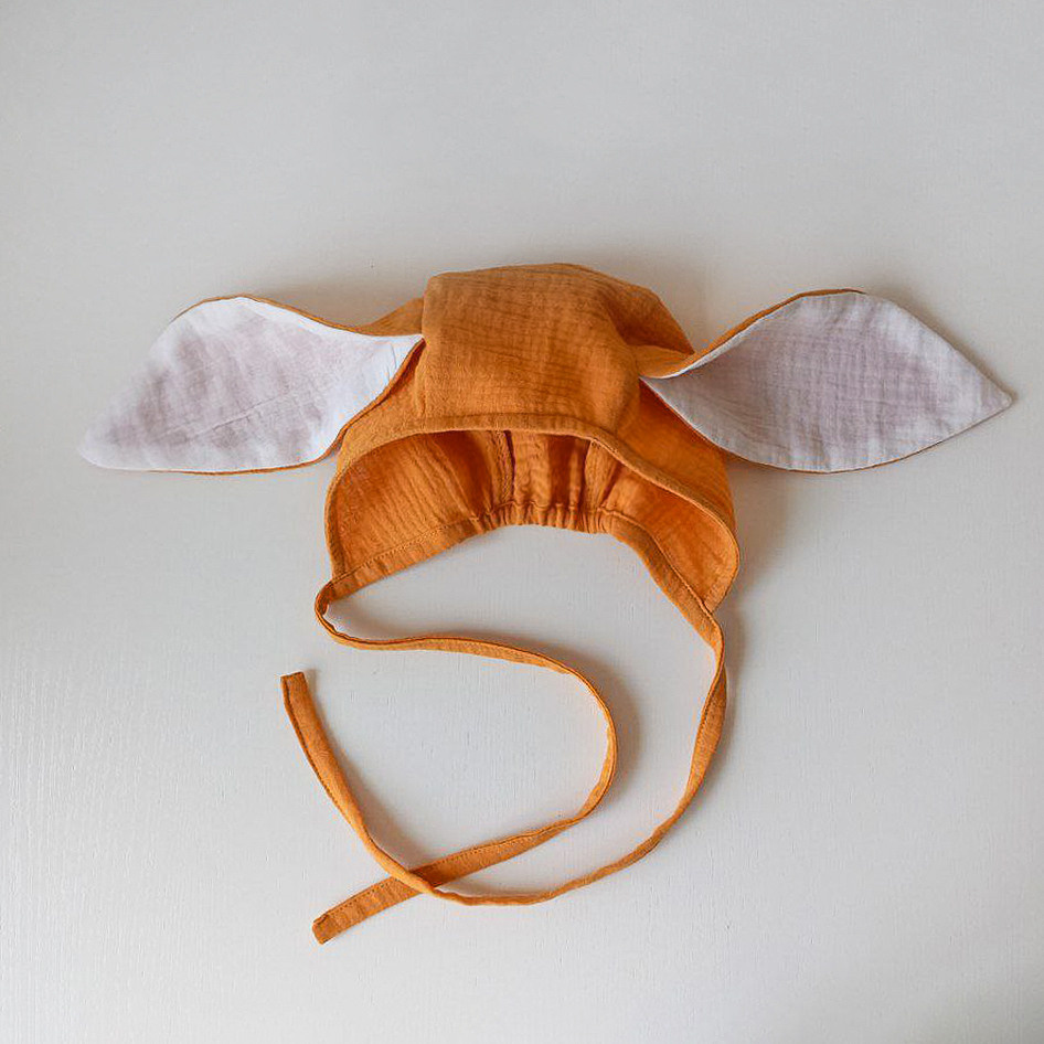 027 Чепчик с ушками. Эко-одежда для детей