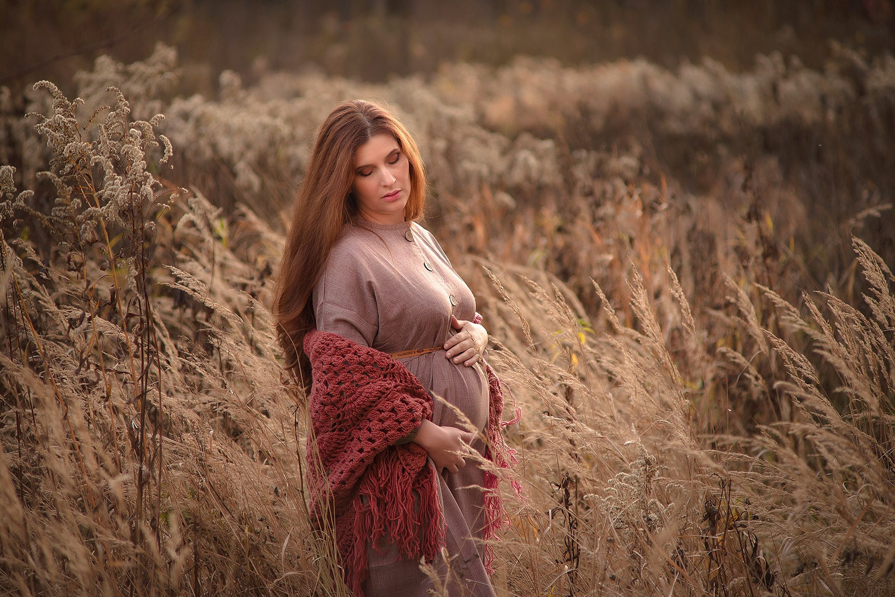 Фотосессия беременности, фотосессия в ожидании на природе