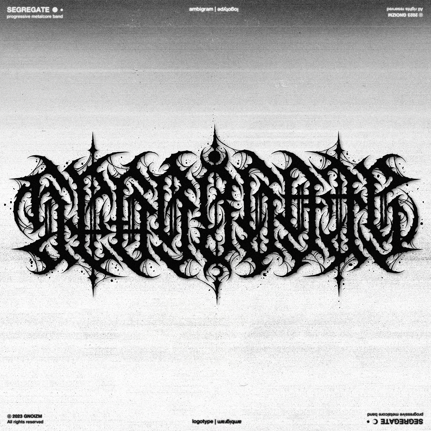 Segregate | metal logo design & creation. GNOIZM | Metal Logos & Dark Lettering