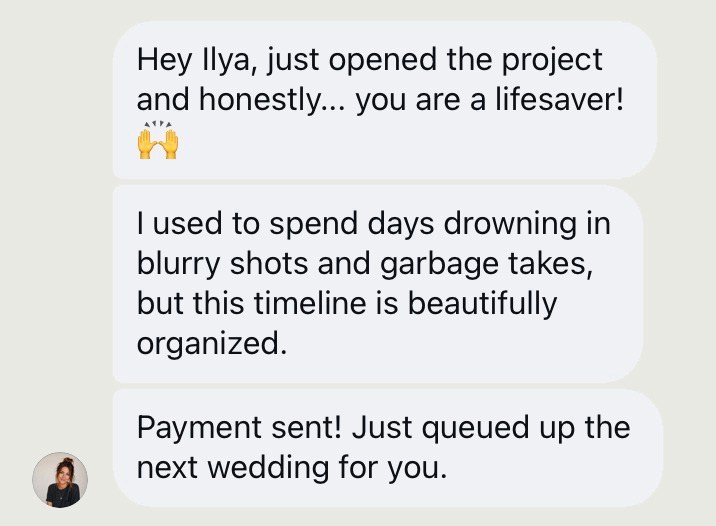 Cullwed | Wedding Video Culling Services