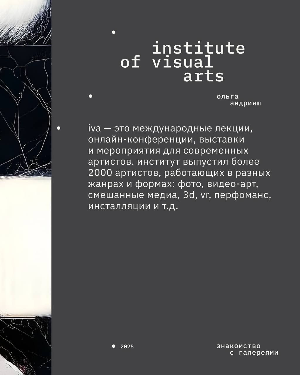 INSTITUTE OF VISUAL ARTS на ярмарке Port Art Fair в Севкабеле в Санкт-Петербурге 2025