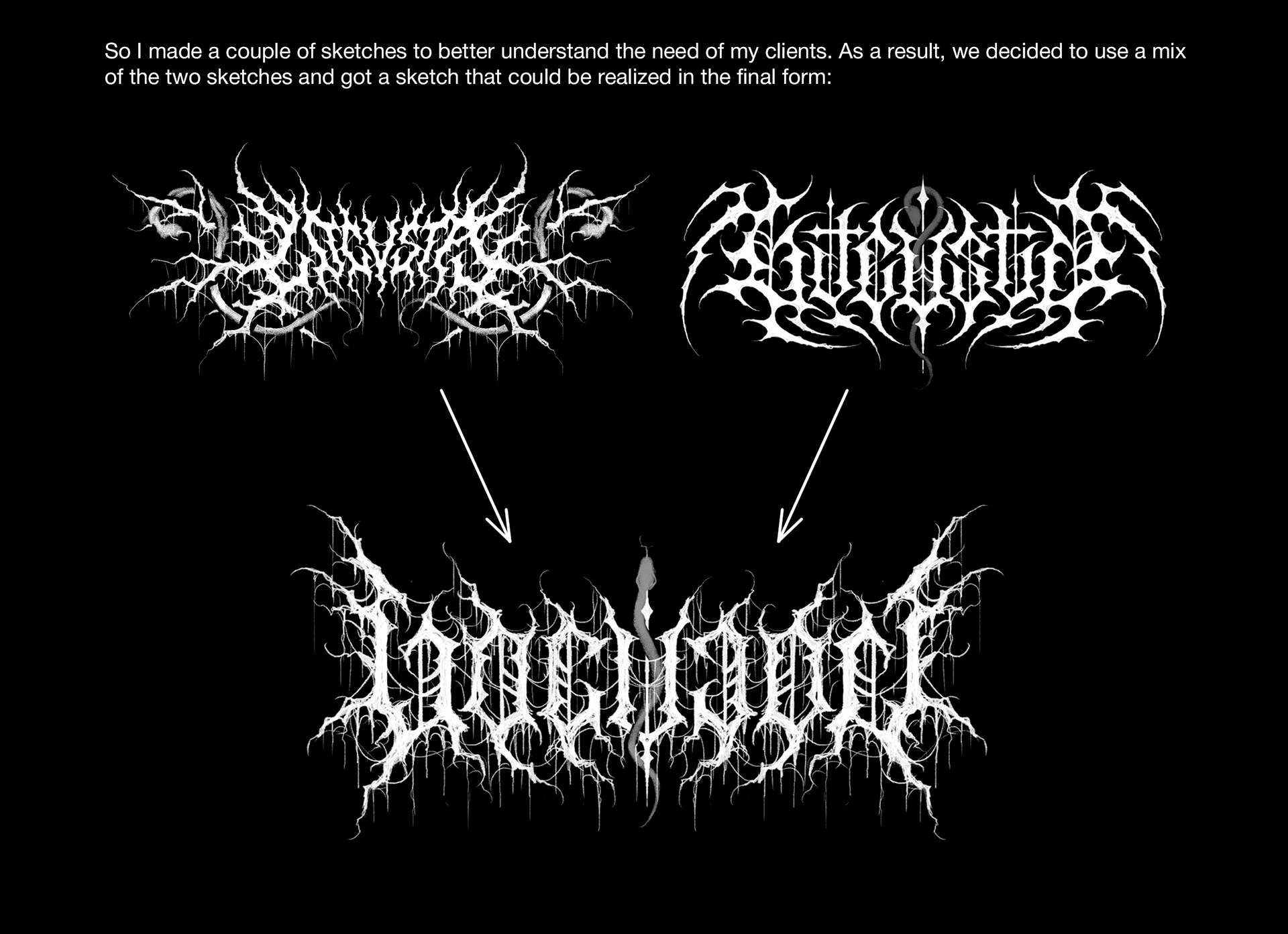 Locusta - metal logo design process
