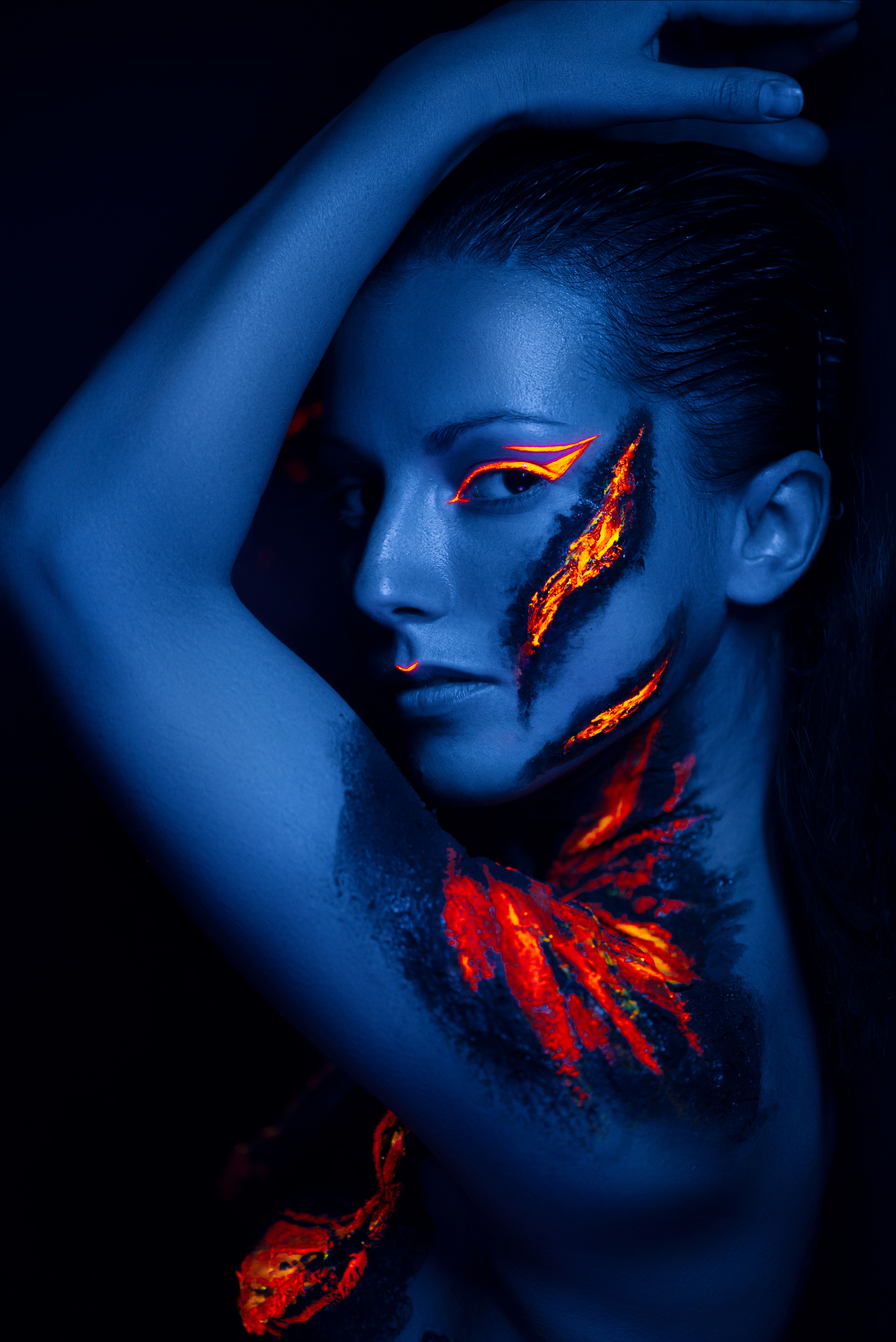 Бодиарт лава. Гармония и детали в фотографии Фото продакшен