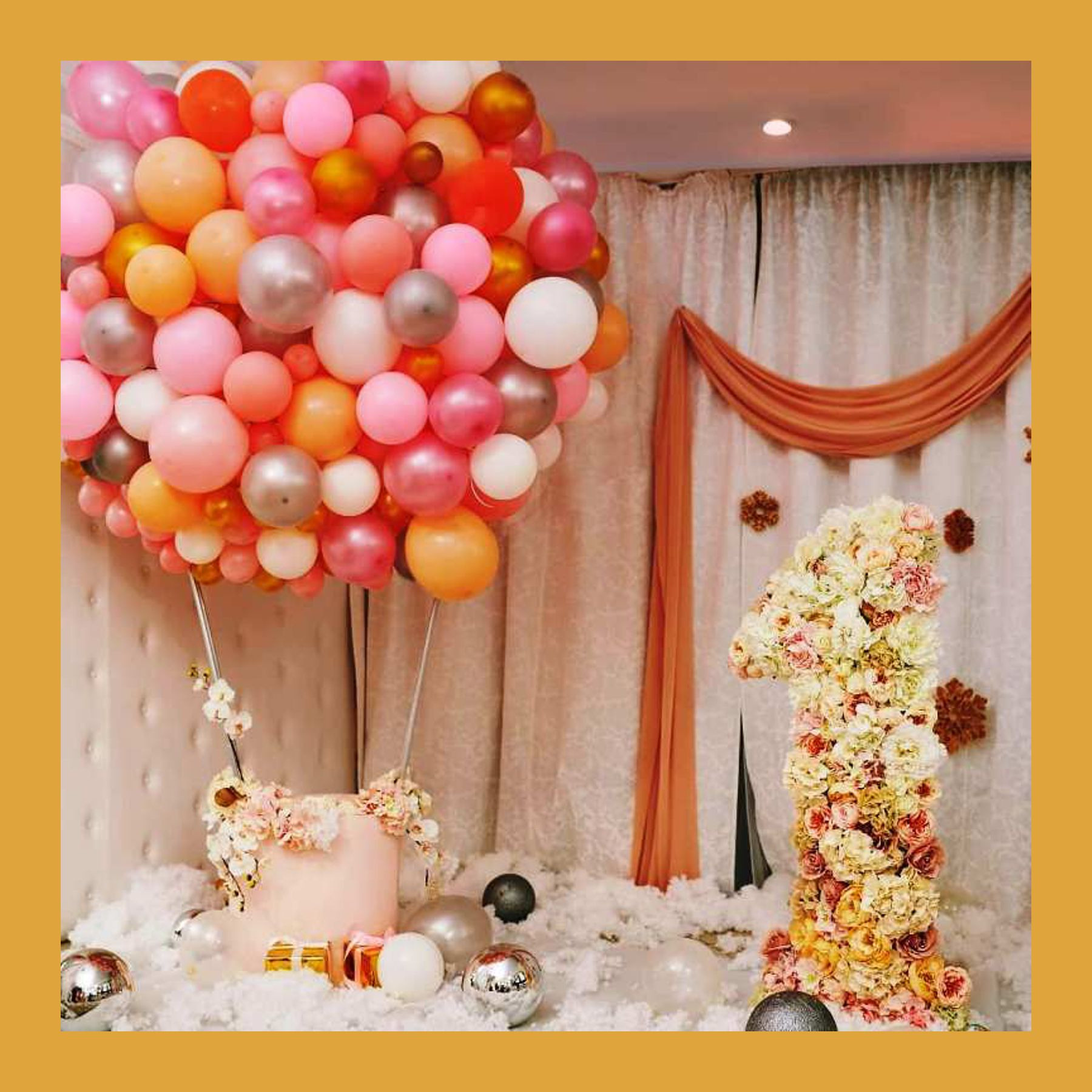 Воздушный шар из шариков. Студия праздничного декора