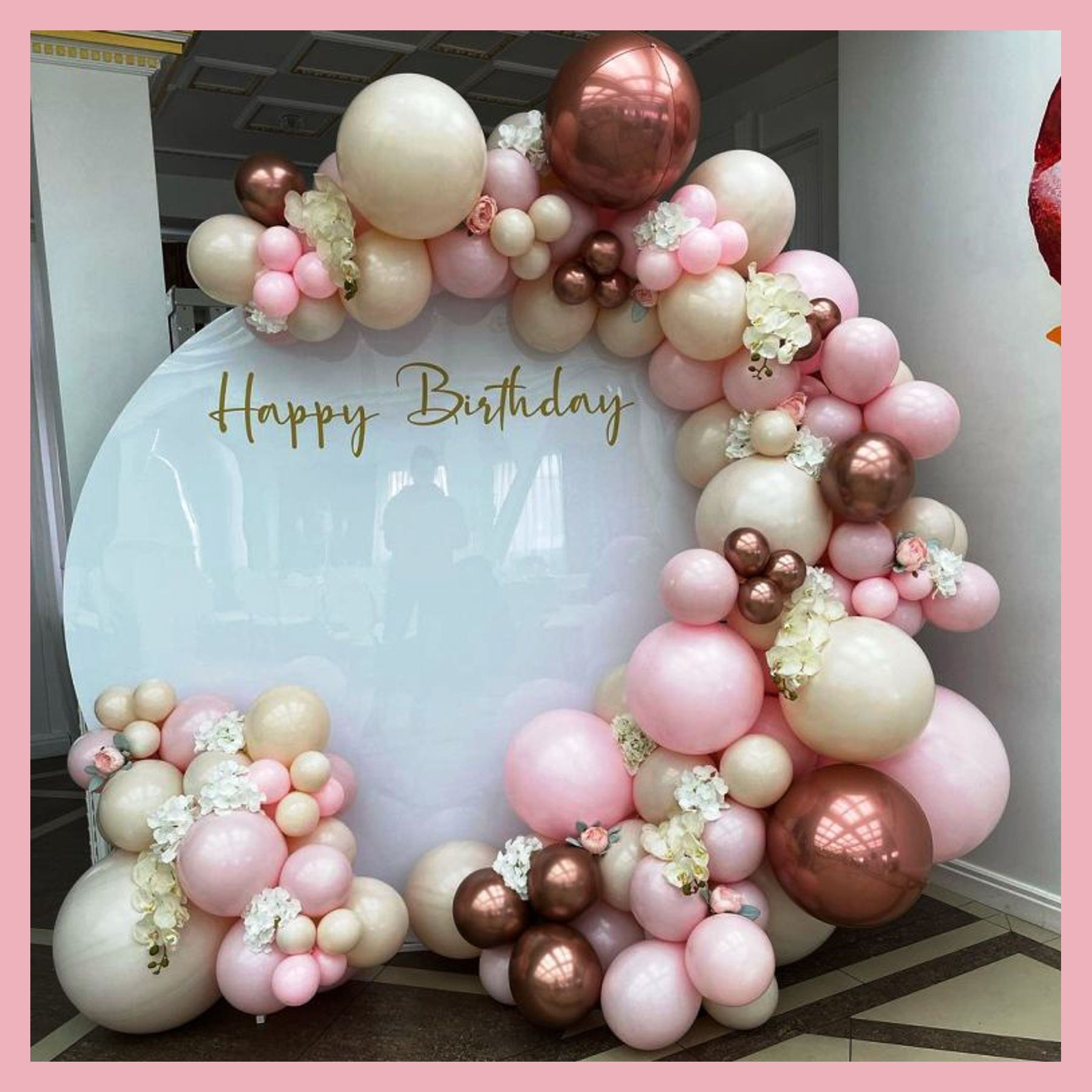 Круглая фотозона. Студия праздничного декора