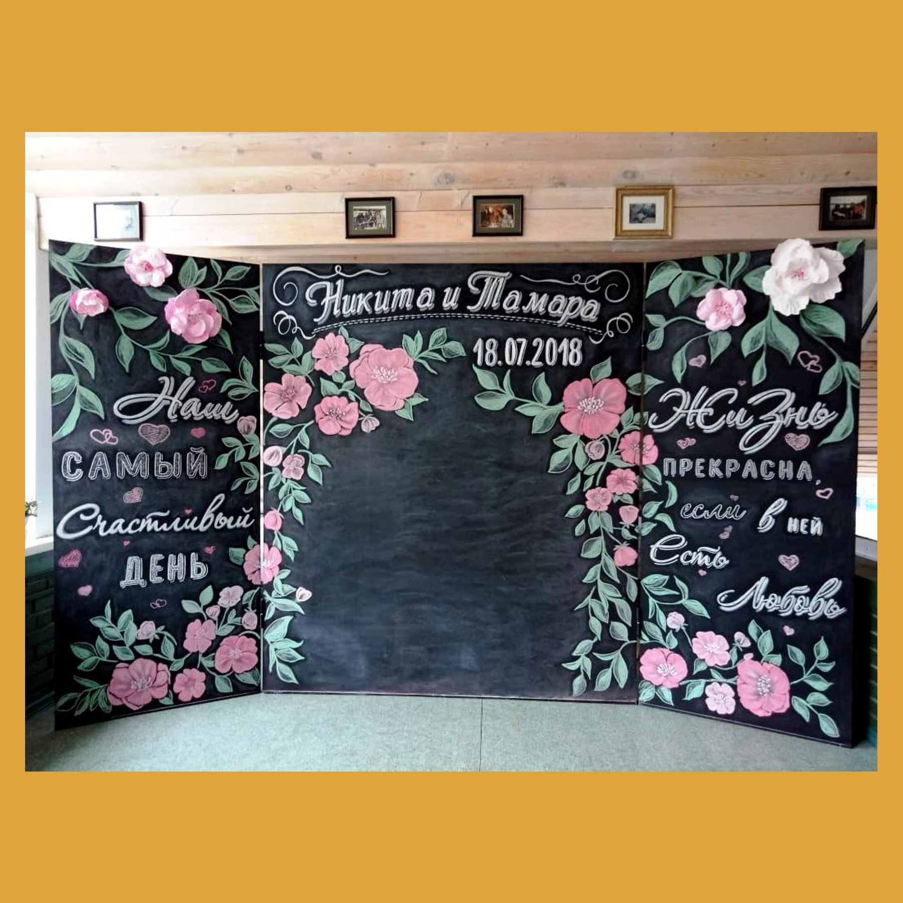 Меловая грифельная доска. Студия праздничного декора