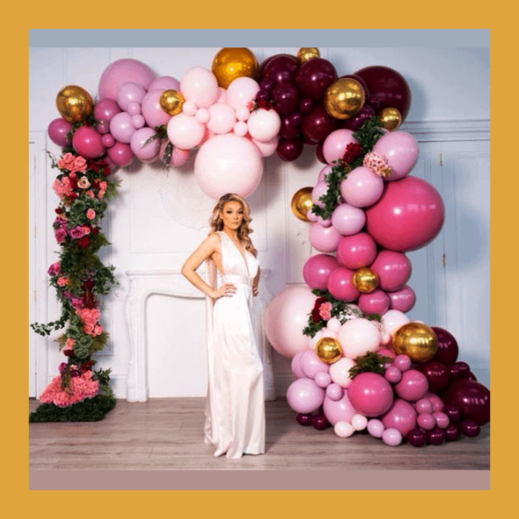 Разнокалиберная гирлянда шар. Студия праздничного декора