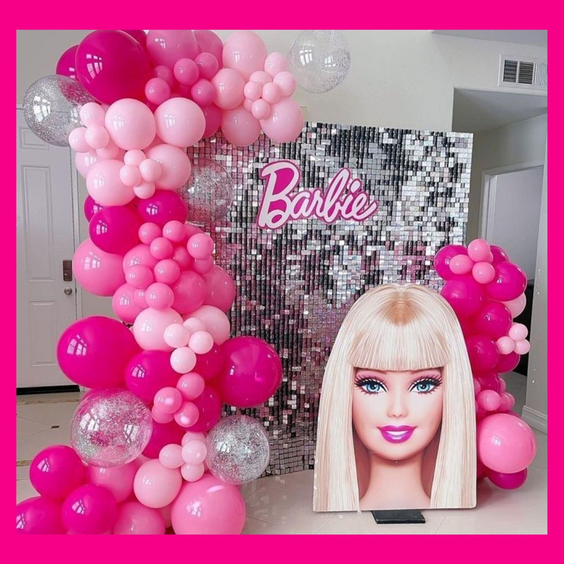 Фотозона из пайеток. Студия праздничного декора