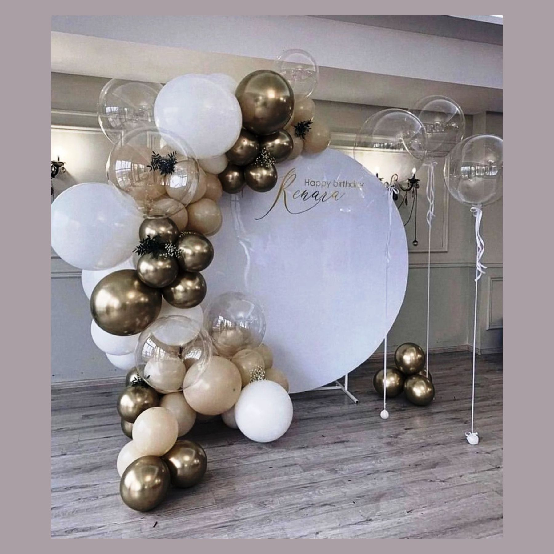 Круглая фотозона. Студия праздничного декора