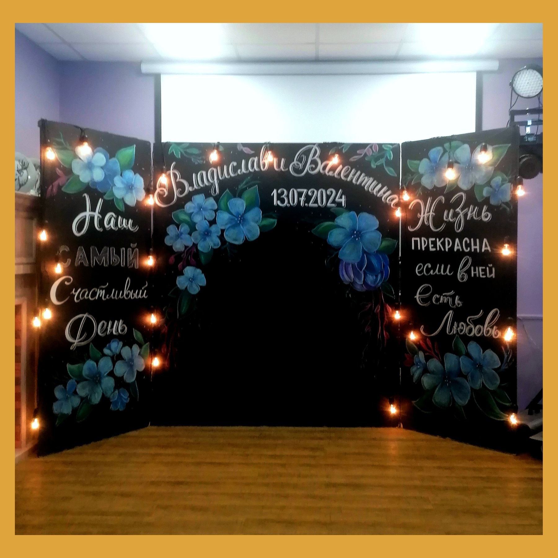 Меловая грифельная доска. Студия праздничного декора