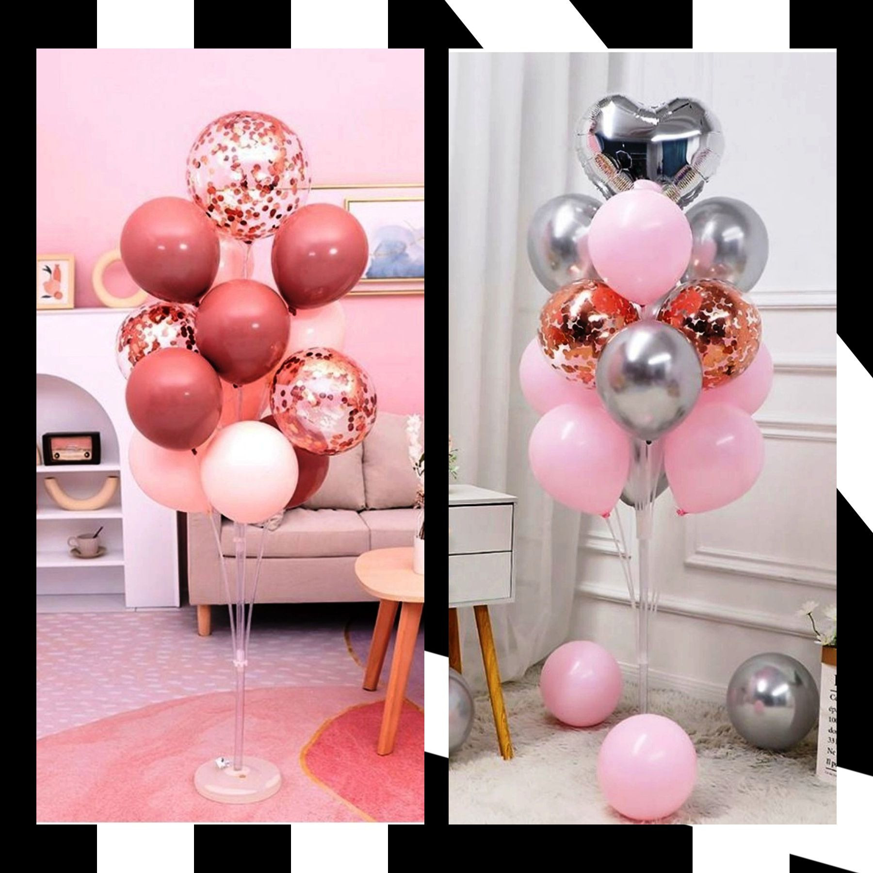 Воздушные шары на стойке. Студия праздничного декора
