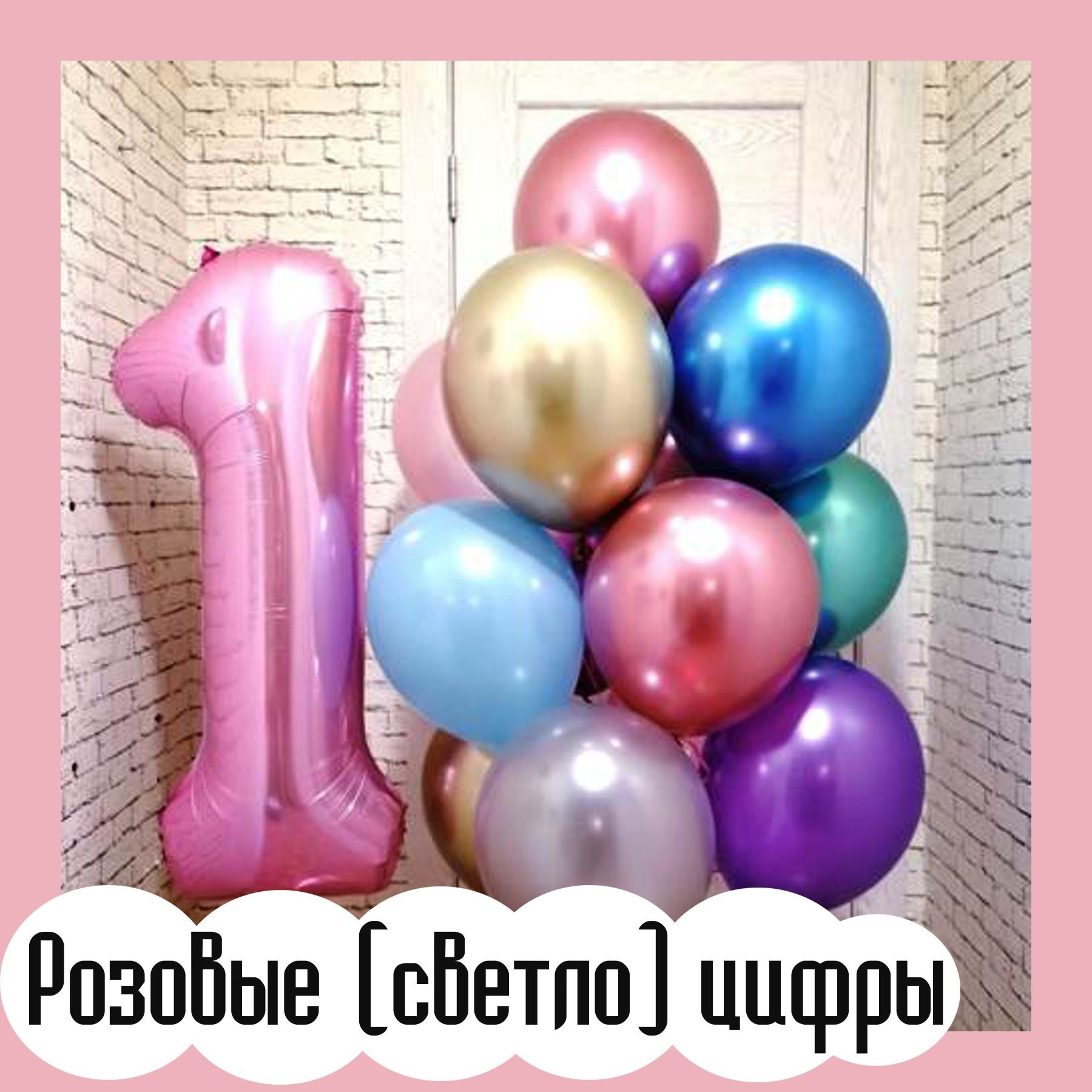 Наборы и фонтаны из шаров с цифрами. Студия праздничного декора