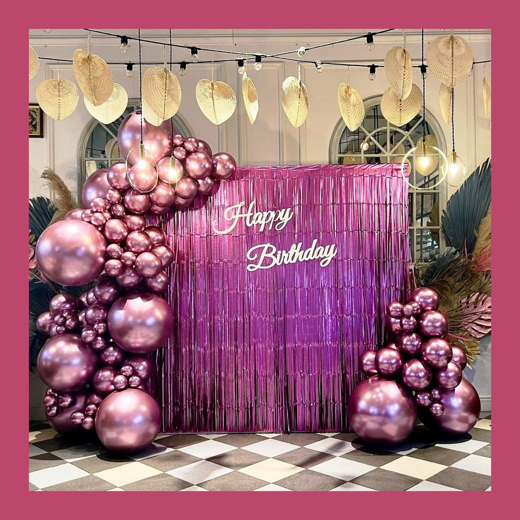 Фотозона с дождиком. Студия праздничного декора