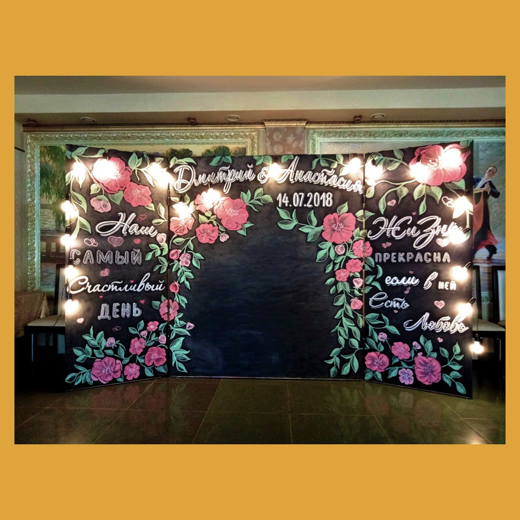 Меловая грифельная доска. Студия праздничного декора