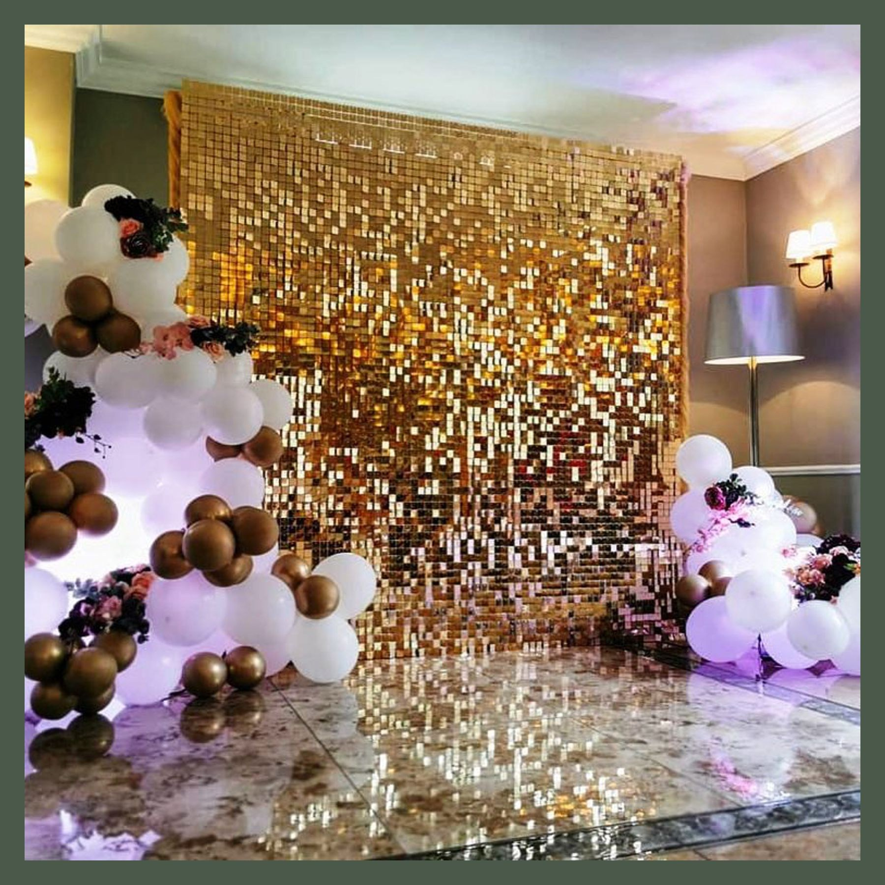 Фотозона из пайеток. Студия праздничного декора