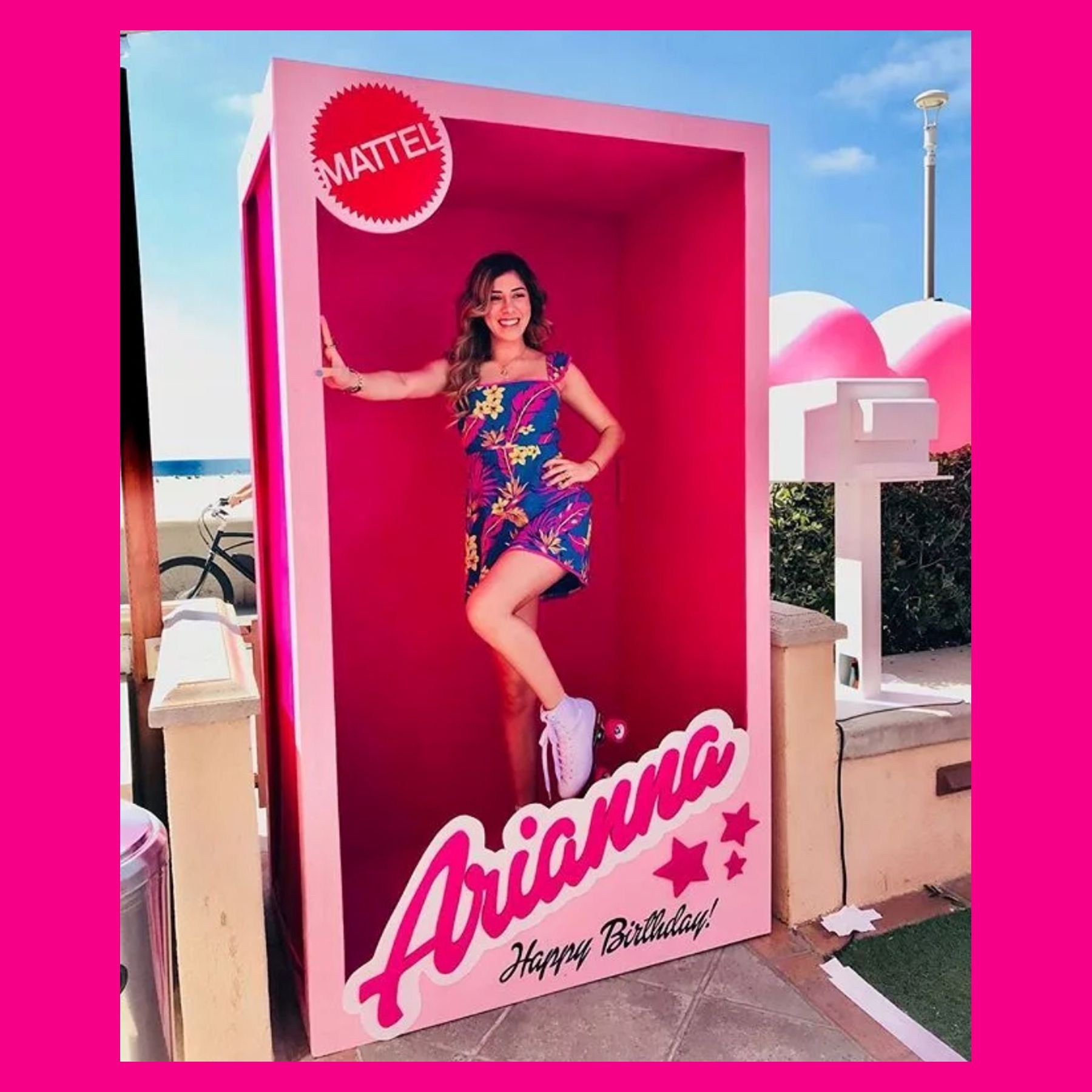 Фотозона коробка Барби. Студия праздничного декора