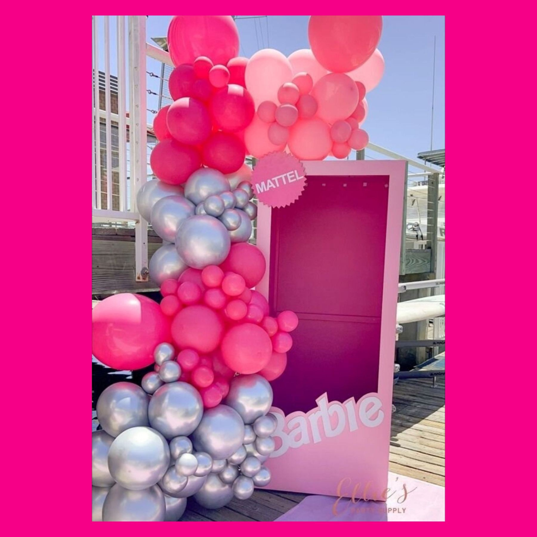 Фотозона коробка Барби. Студия праздничного декора