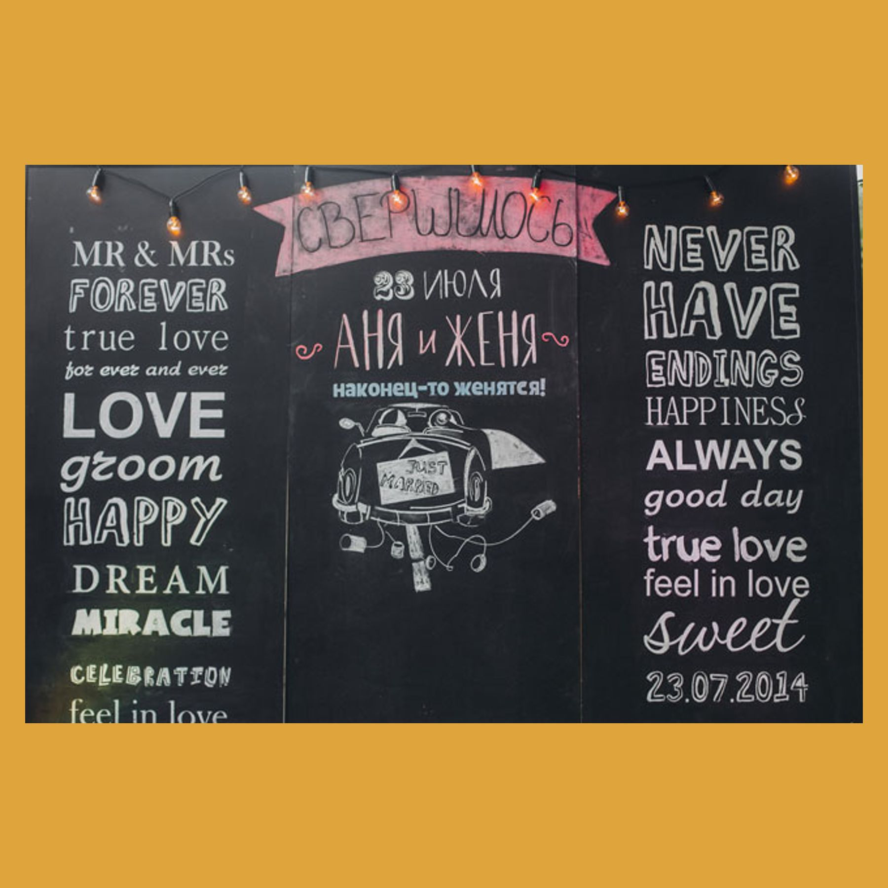 Меловая грифельная доска. Студия праздничного декора