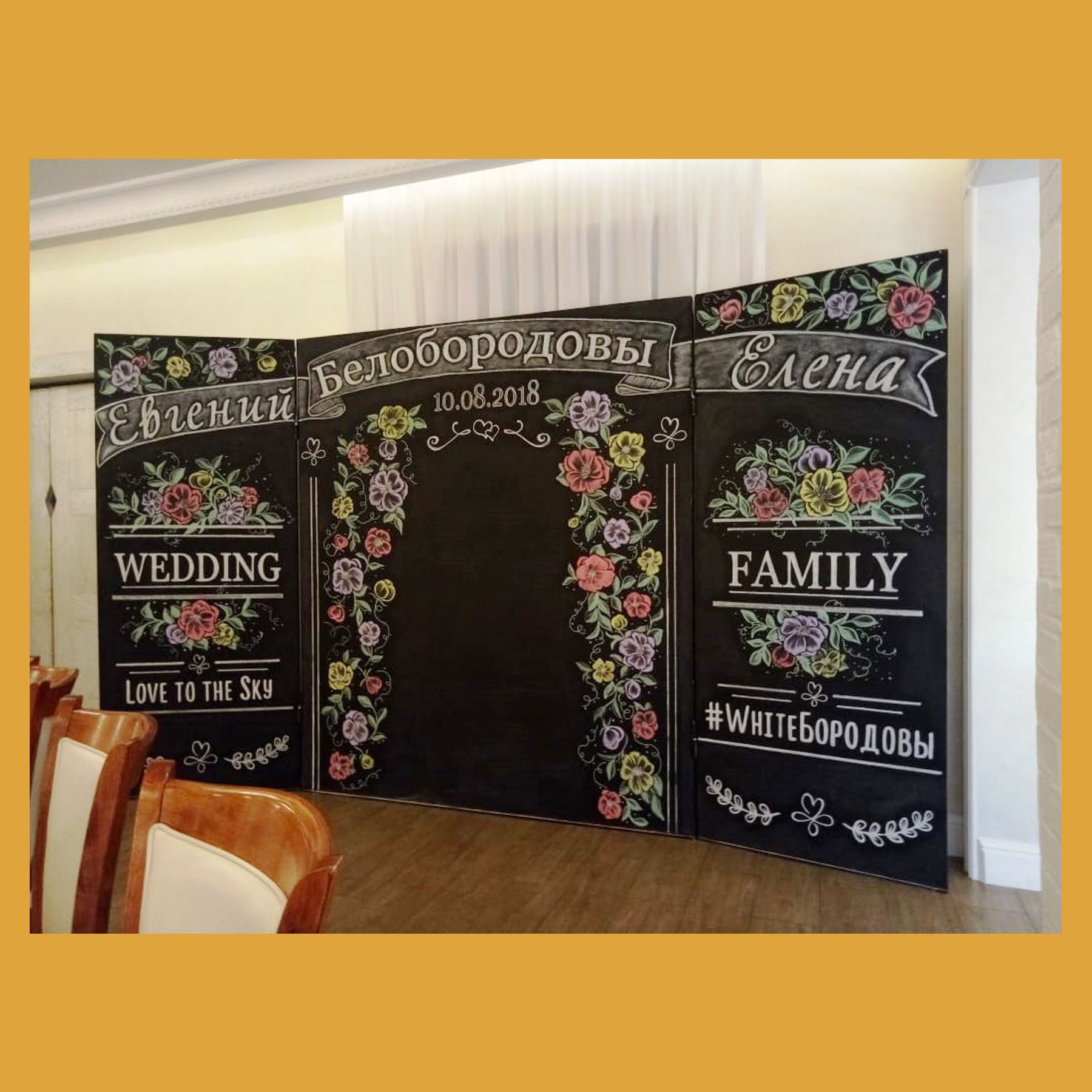 Меловая грифельная доска. Студия праздничного декора