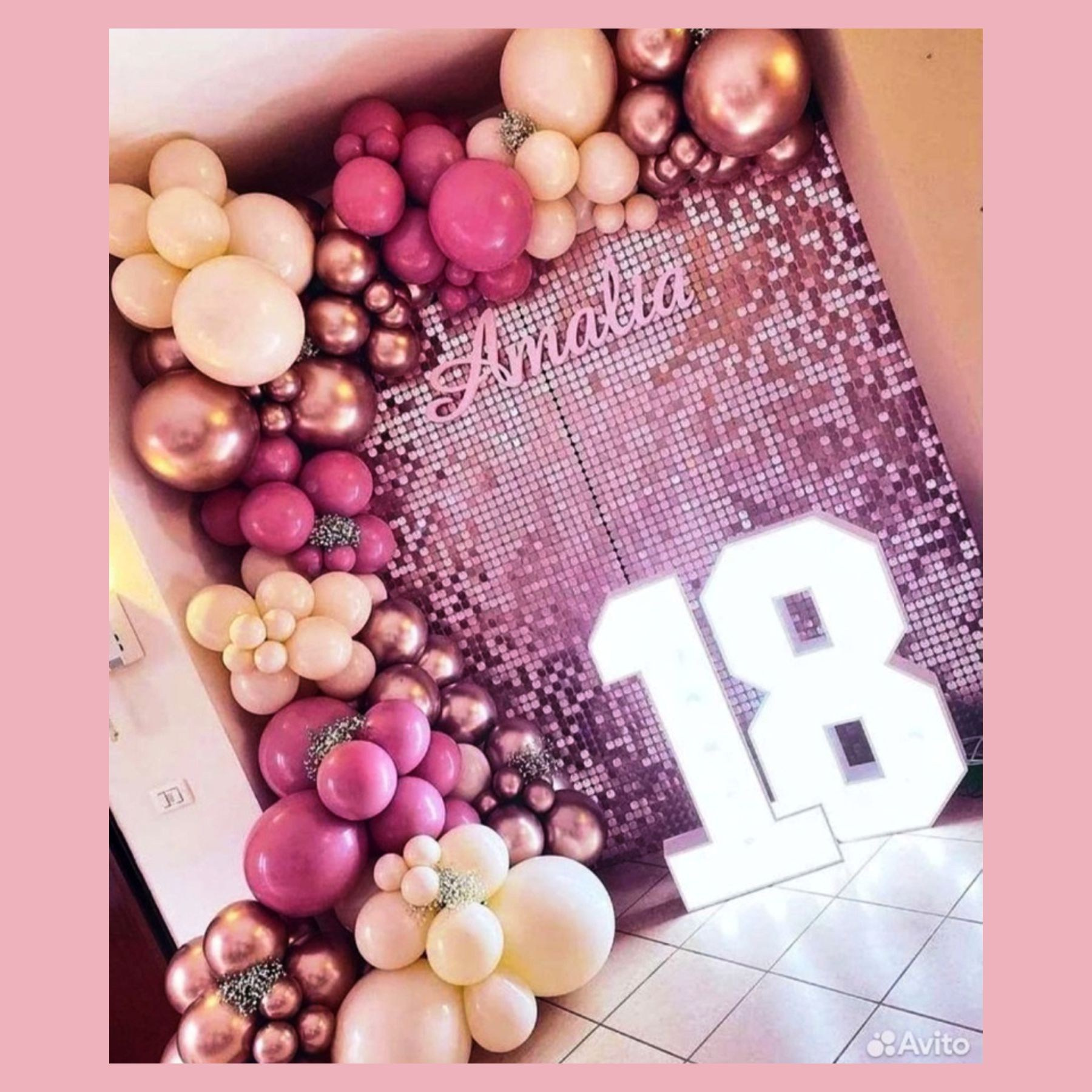 Фотозона для женщины. Студия праздничного декора